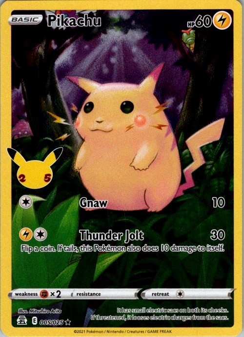 Pikachu 005/025 Holo Rare Celebrations Pokemon Near Mint Pikachu 005/025 Holo Rare Celebrations Pokemon Near Mint