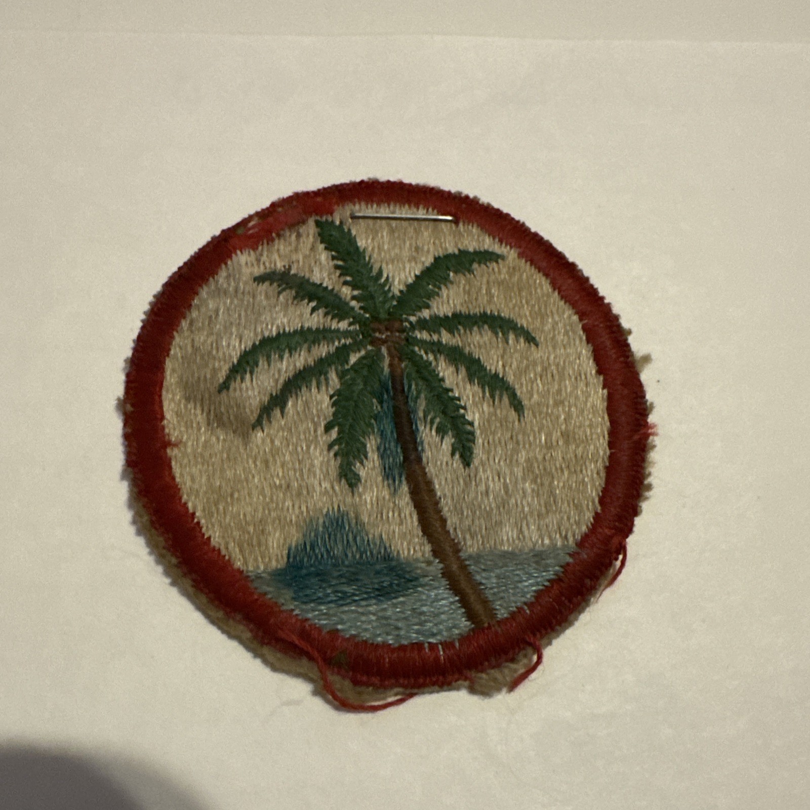Vintage US Army Marianas-Bonins Command Patch Palm Tree WWII Pacific Theater