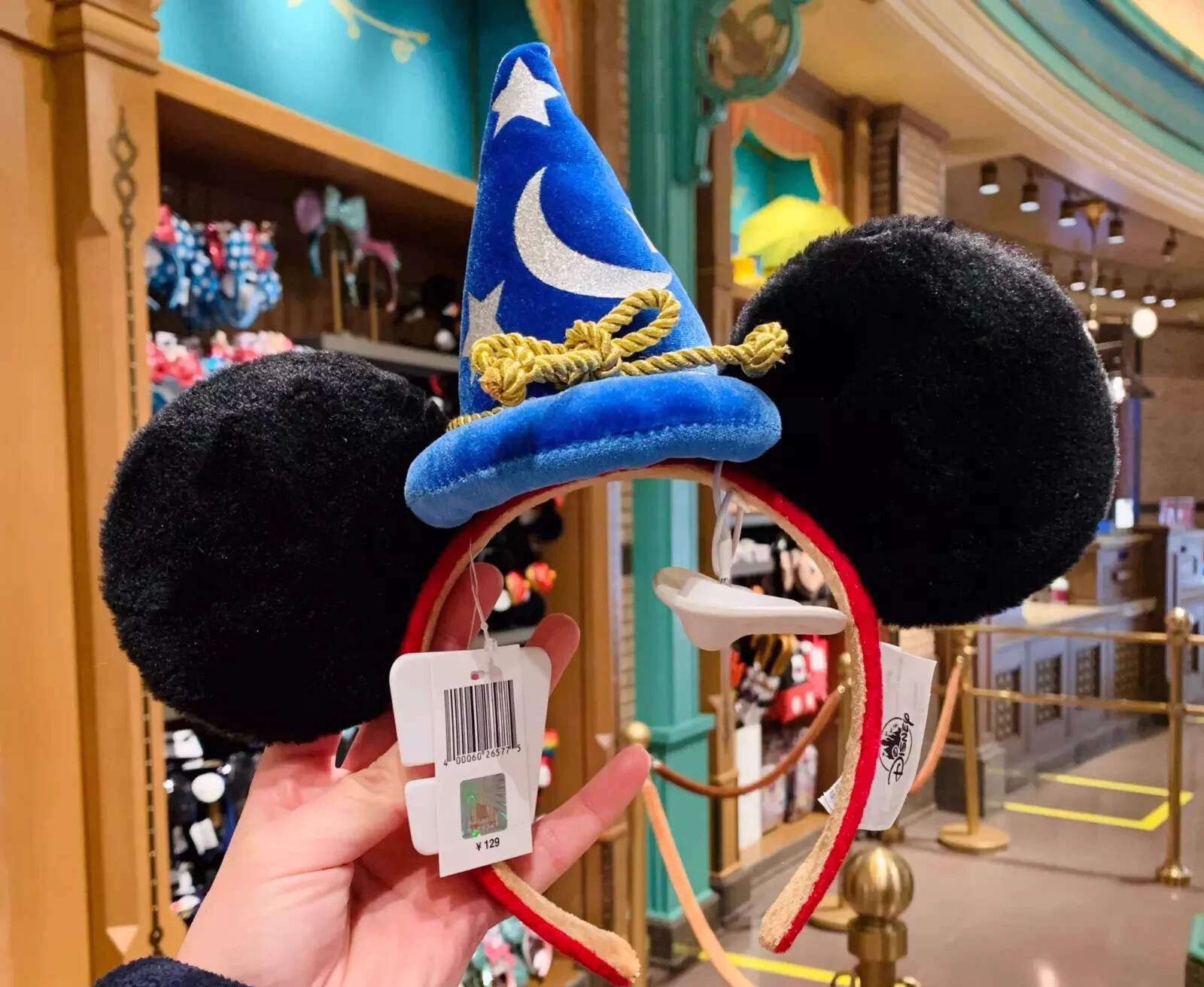 Disney Limited Sorcerer Fantasia Mickey Mouse Ear Hat Headband sh HK disney
