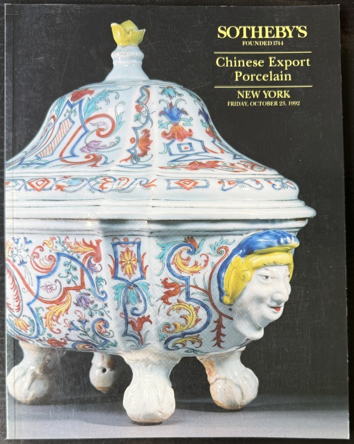Sotheby\'s NY Chinese Export Porcelain October 23, 1992 China Art