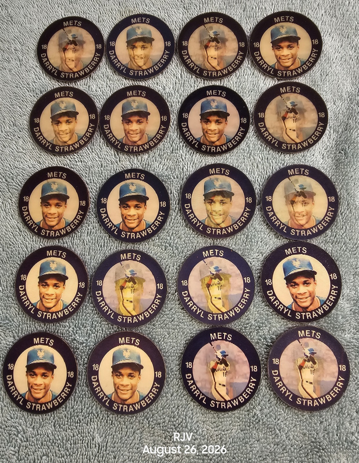 1984 7-11 Slurpee East Baseball Coin/Disc #17 Darryl Strawberry Rookie Mets 1984 7-11 Slurpee East Baseball Coin/Disc #17 Darryl Strawberry Rookie Mets