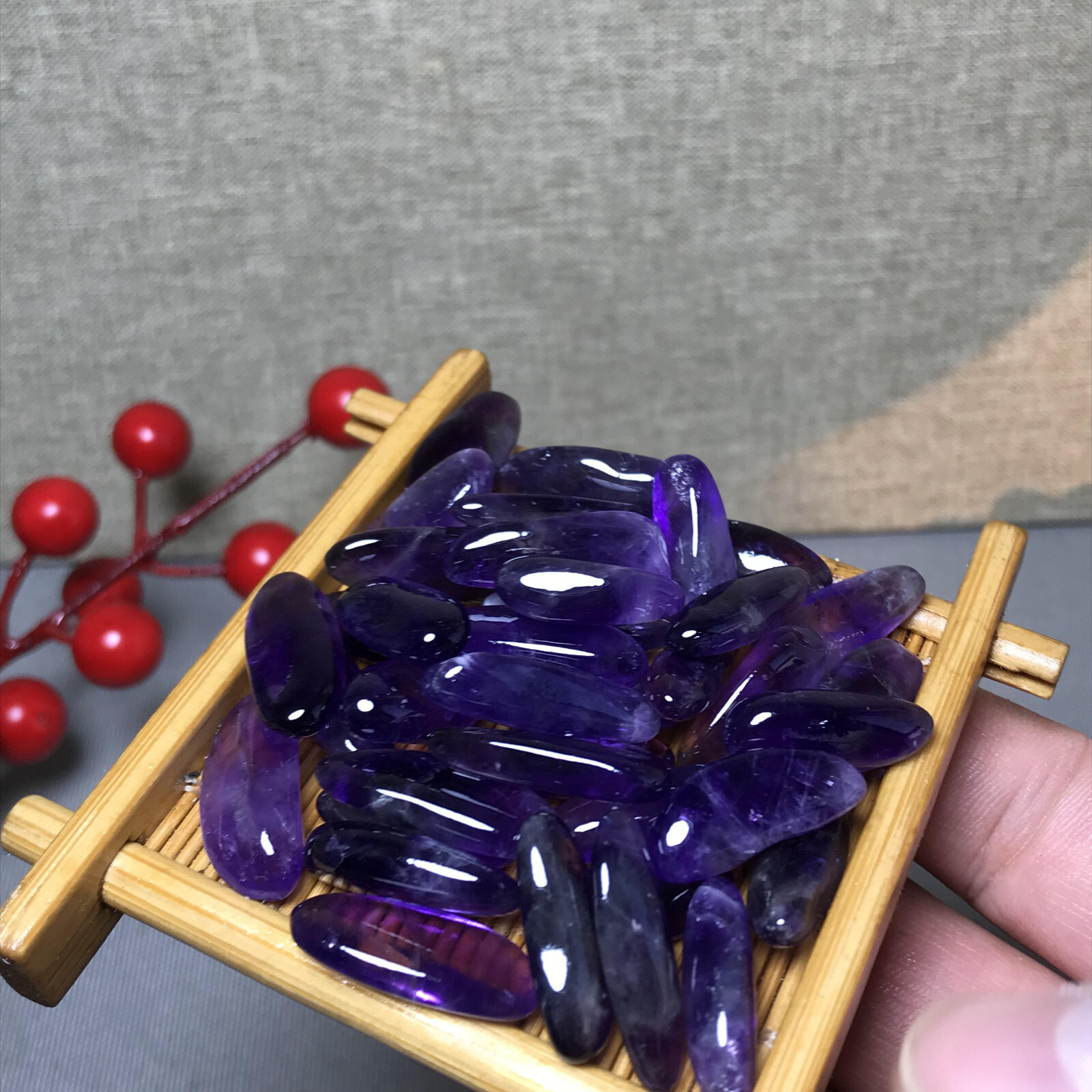 40pcs Natural Dreamy amethyst Crystal gemstone Polish Mineral Specimen A5604 40pcs Natural Dreamy amethyst Crystal gemstone Polish Mineral Specimen A5604