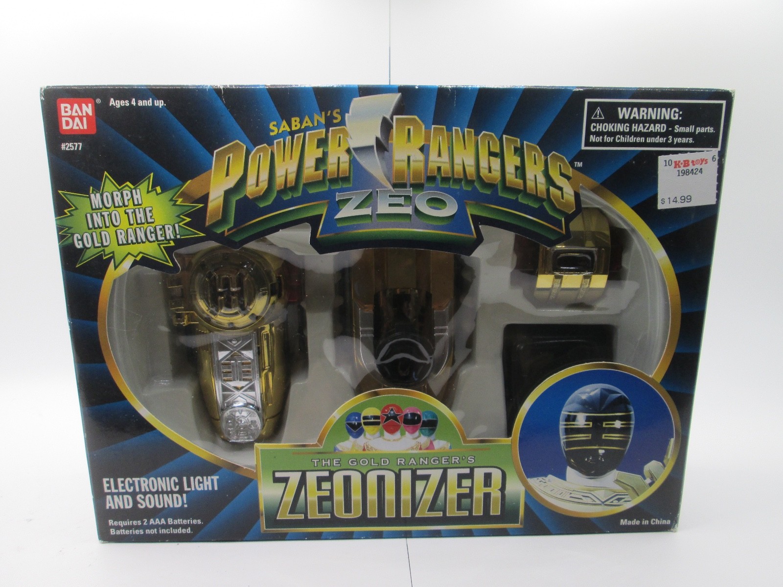 Saban Power Rangers Zeo Gold Ranger Zeonizer Morpher 1995-1996 BanDai New Sealed Saban Power Rangers Zeo Gold Ranger Zeonizer Morpher 1995-1996 BanDai New Sealed