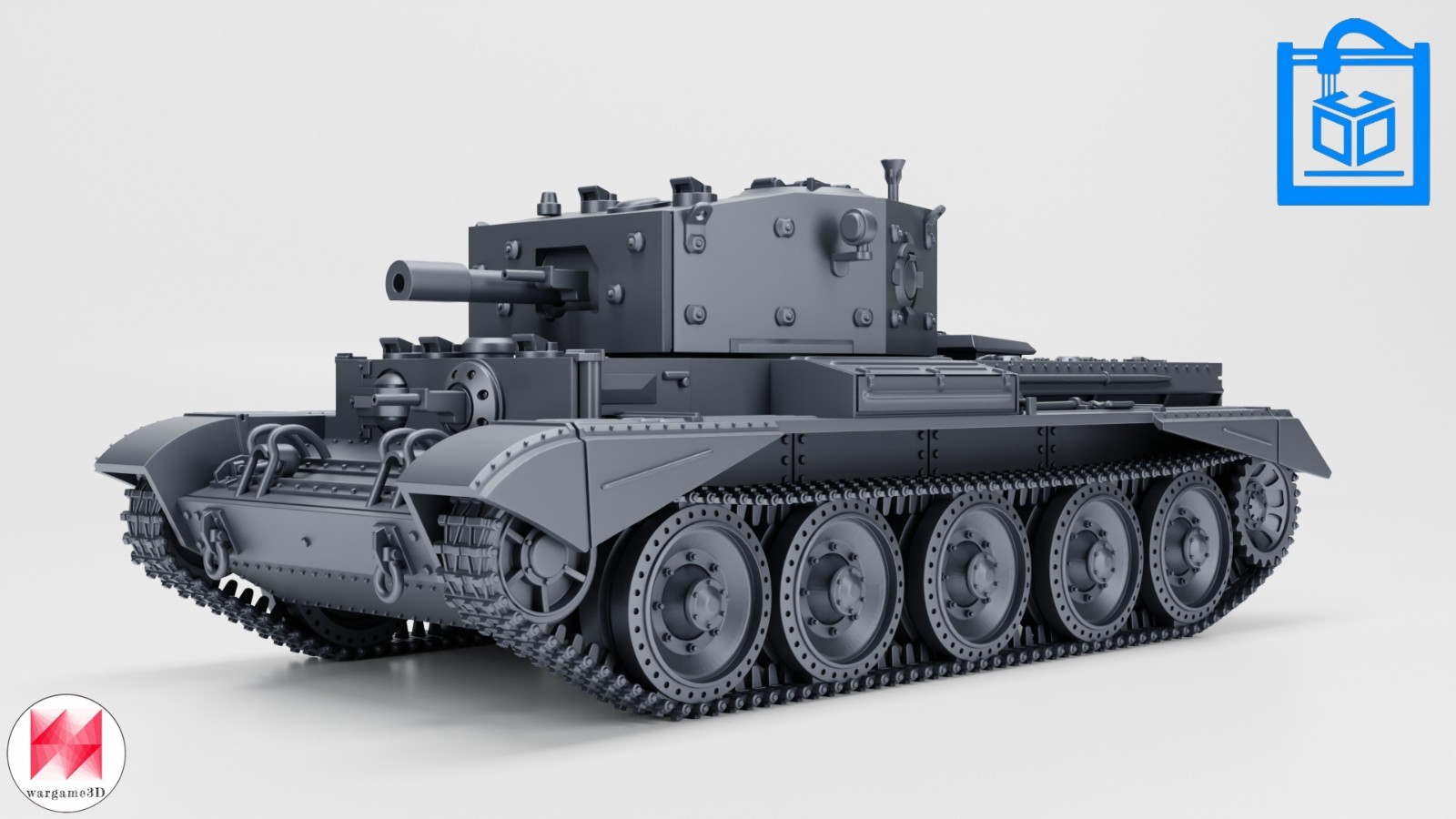 A27M Cromwell Mk.VI (CS) (95mm howitzer) Vehicle 3D Print 1:35–1:16