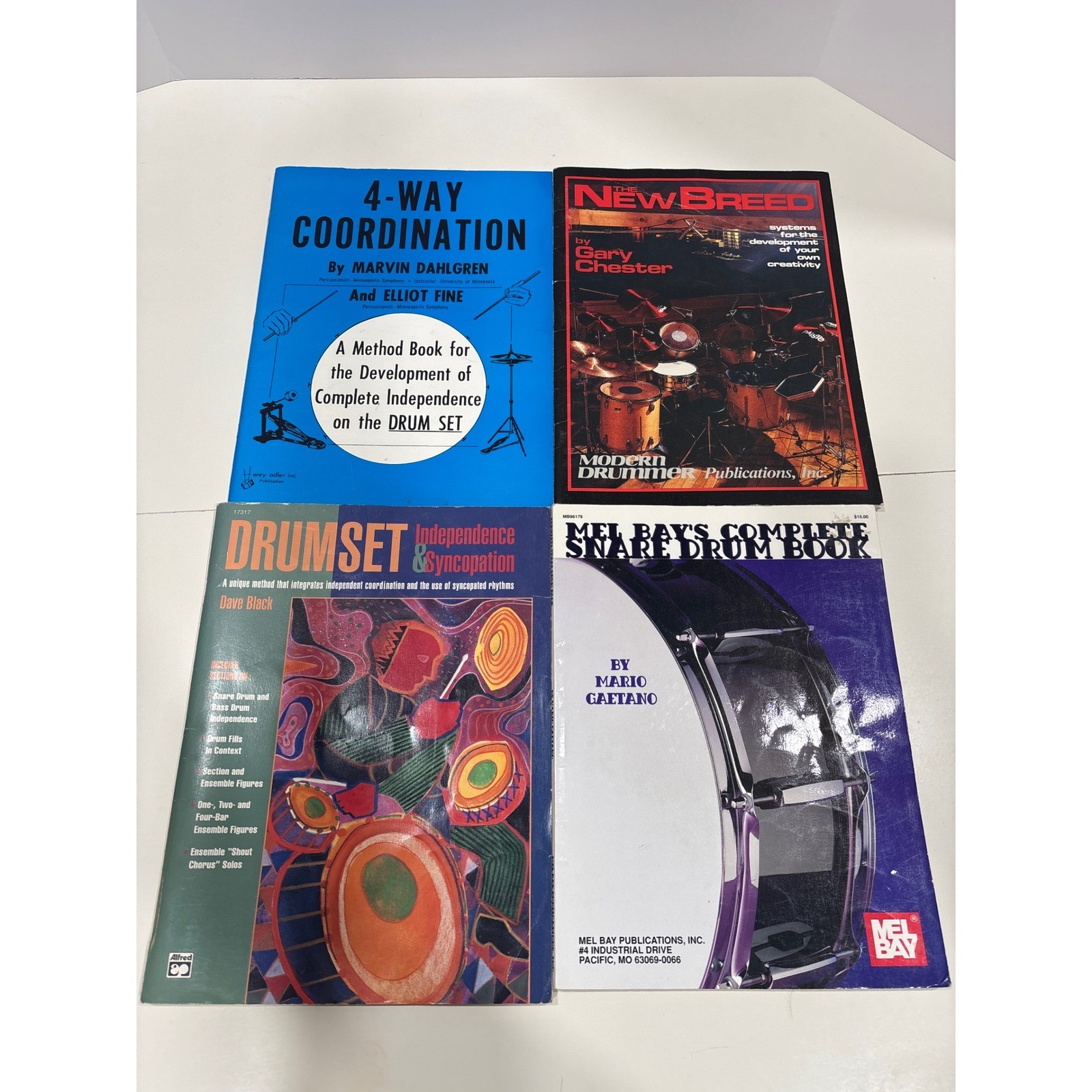 Drum Method Book Lot 4-Way Coordination New Breed Snare Drum Independence Black Drum Method Book Lot 4-Way Coordination New Breed Snare Drum Independence Black
