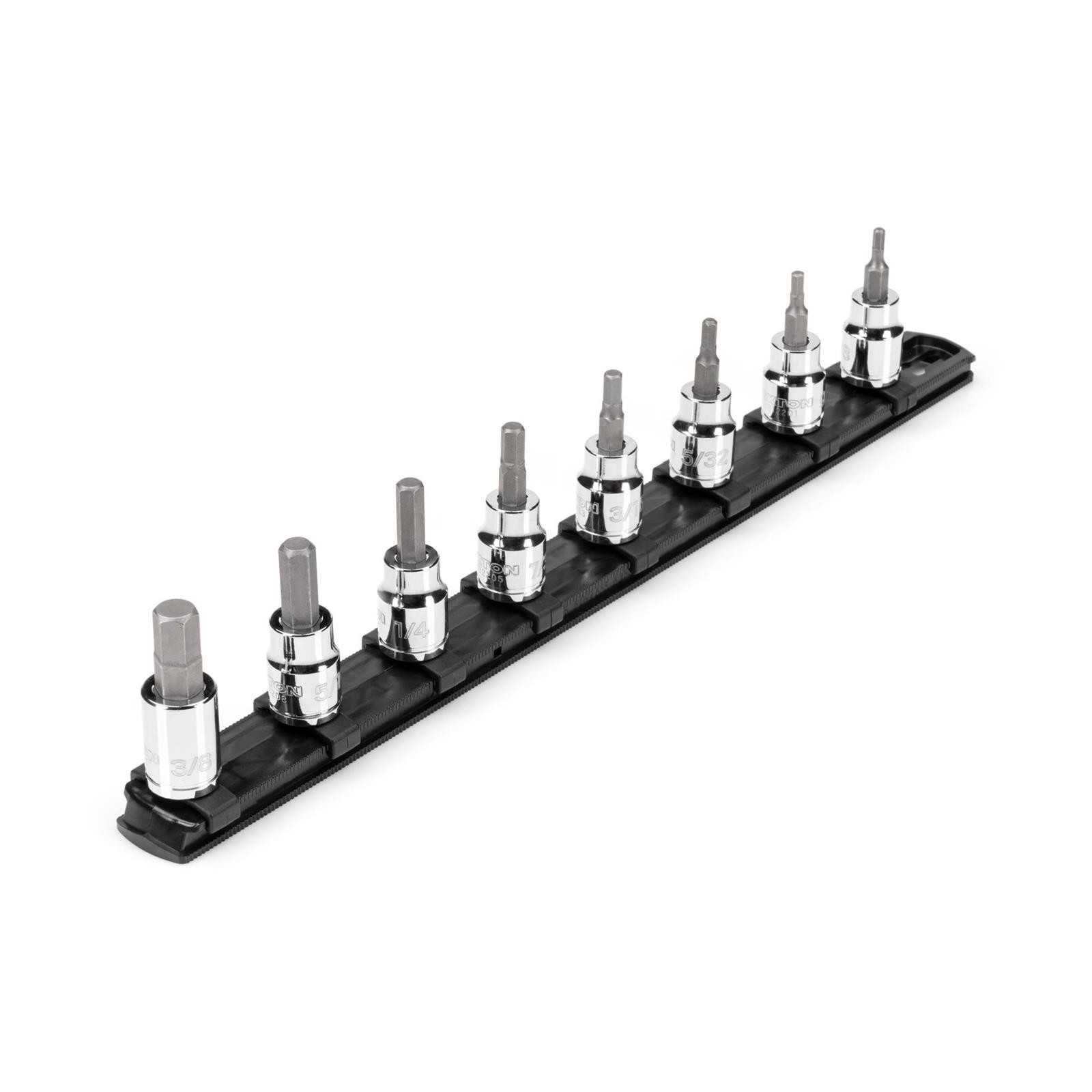 Tekton SHB91106 3/8 in Drive Hex Bit Socket Set, 8-Piece