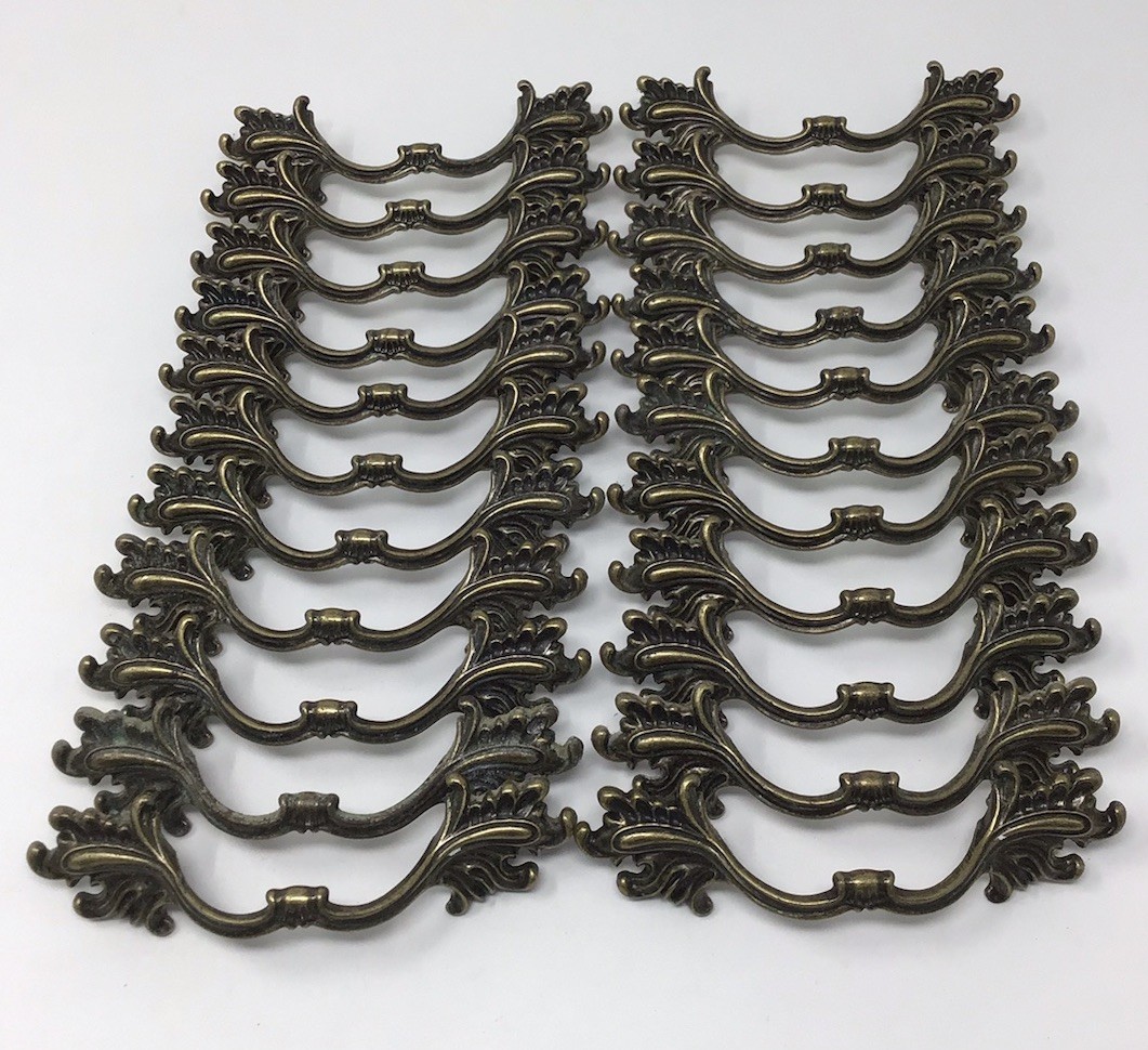 Vintage French Provincial Drawer Cabinet Pull Antique Bronze 3 Vintage French Provincial Drawer Cabinet Pull Antique Bronze 3