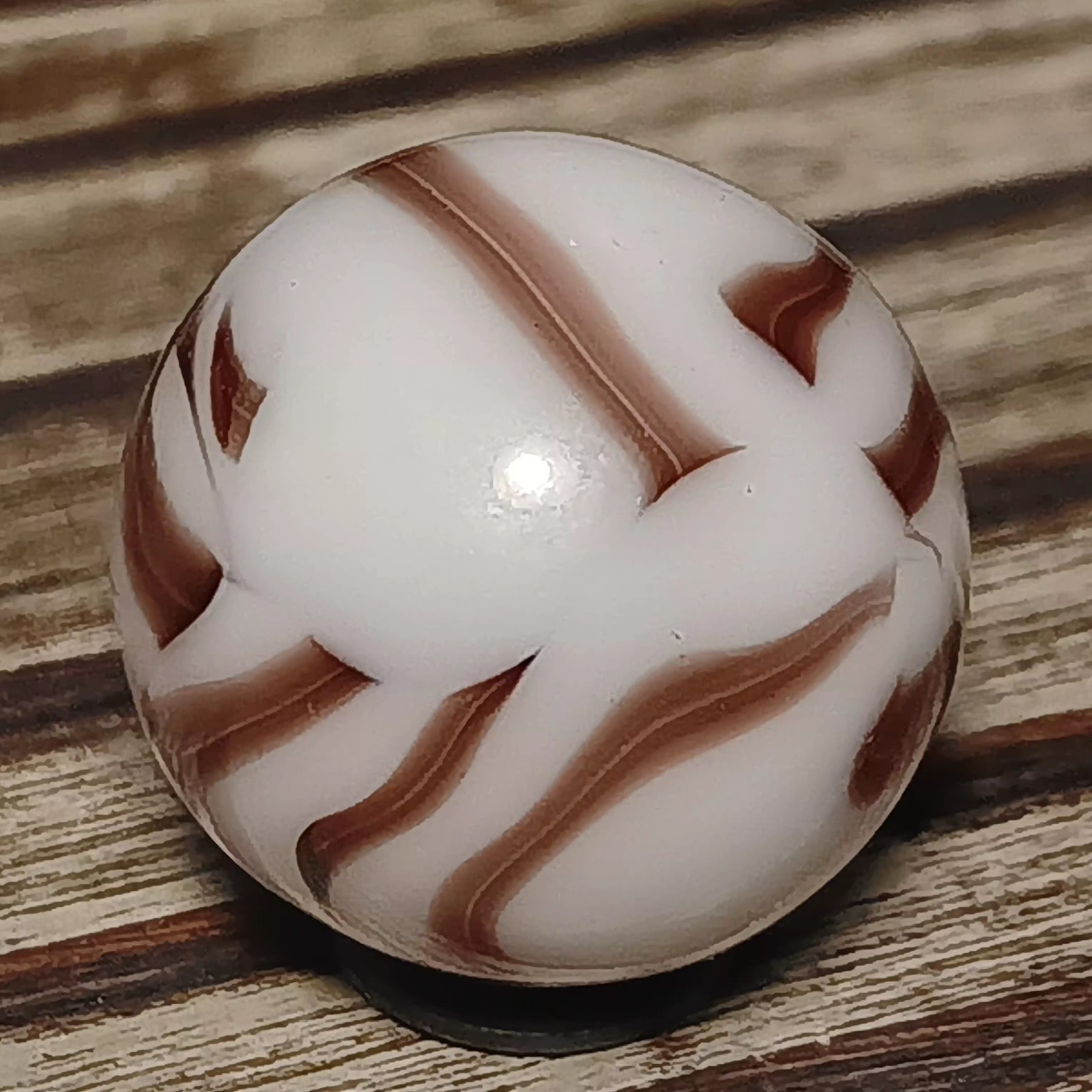 Vintage Marble Htf Ravenswood Swirl. Purple On White. .63\ Vintage Marble Htf Ravenswood Swirl. Purple On White. .63\
