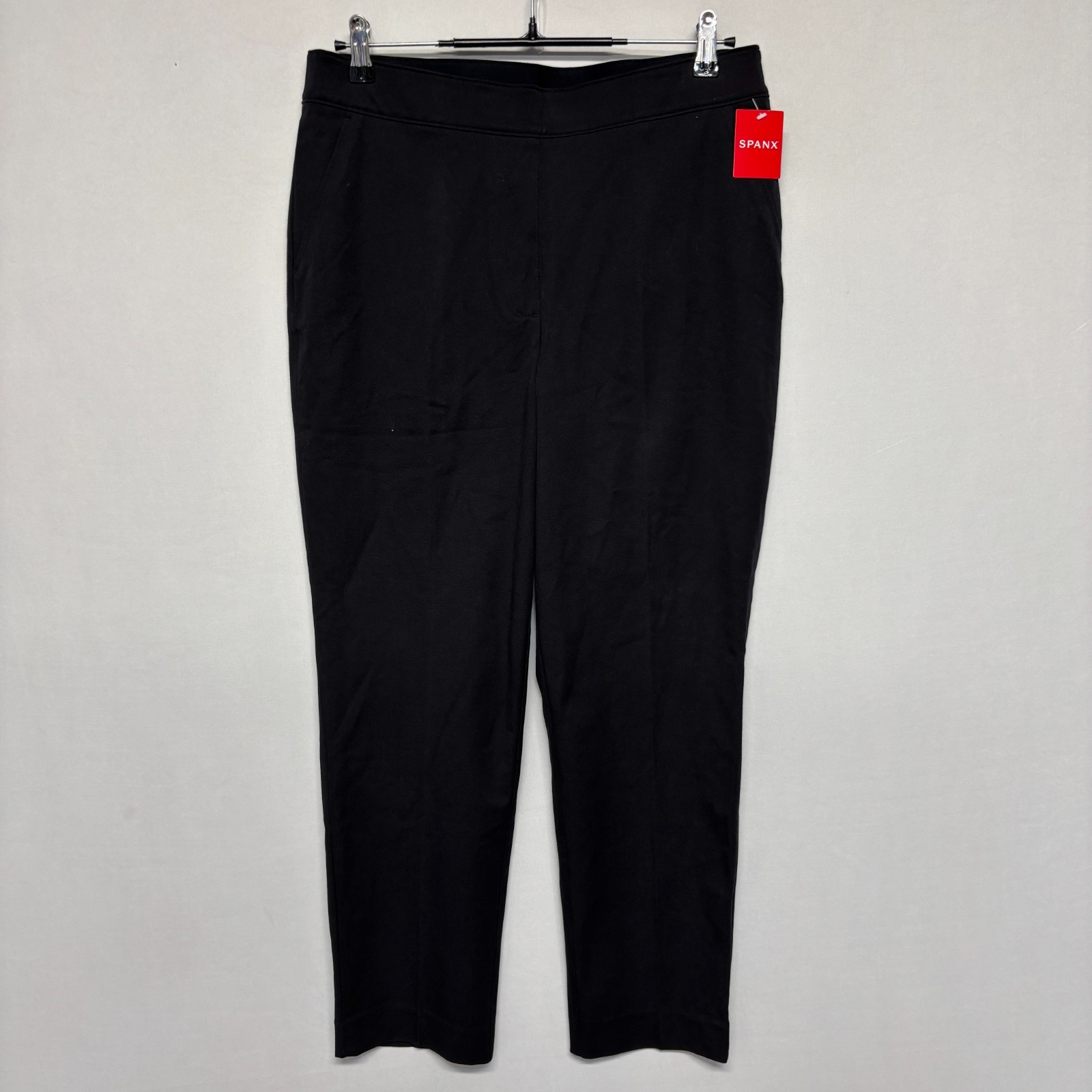 NWT Spanx Pull On Polished Ankle Slim Ponte Pants Size Large Black D127 -14