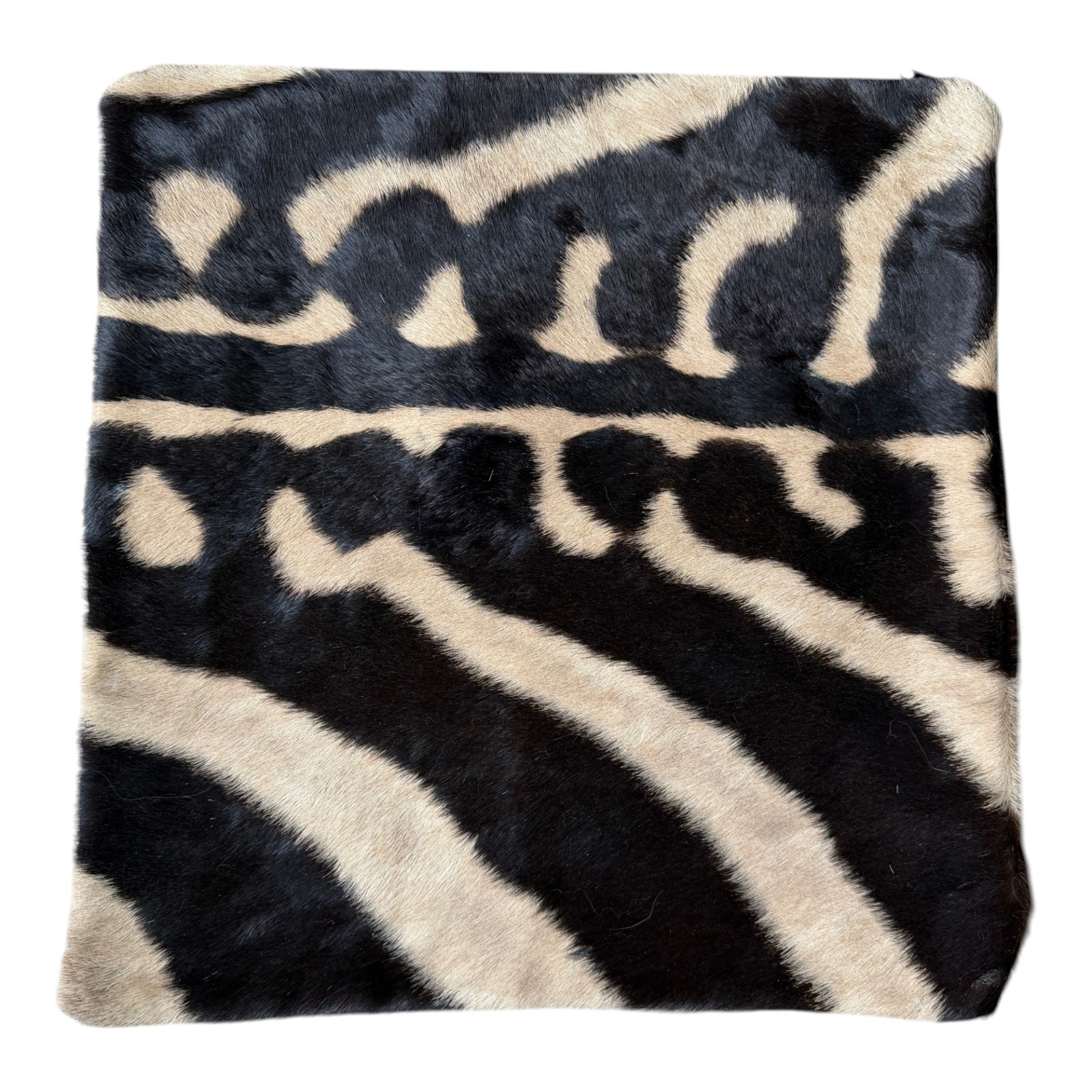 16x16 Inches Distressed Zebra Skin Hide Pillow Cover - Home Decorative Pillows