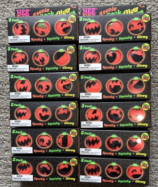 Schylling NEEDOH Teenie Jack-Glow Lanterns 3 Pack Squishy Case Of 12 No Display Schylling NEEDOH Teenie Jack-Glow Lanterns 3 Pack Squishy Case Of 12 No Display