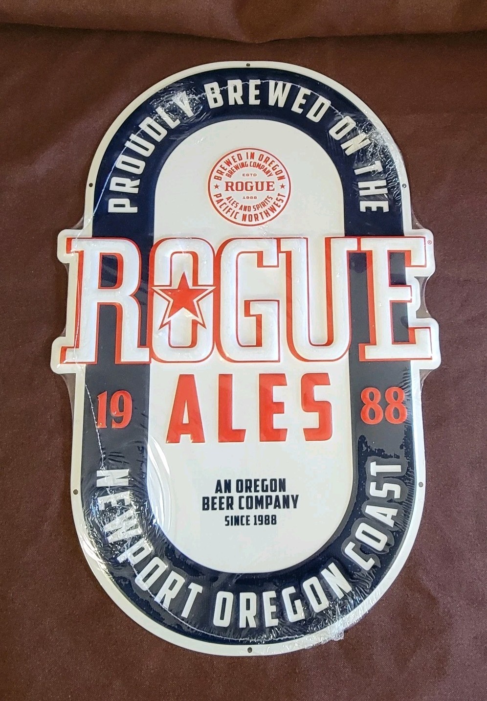 Rogue Ales Brewery Beer Metal Tin Sign Bar Man Cave Pub Decor Sealed Newport