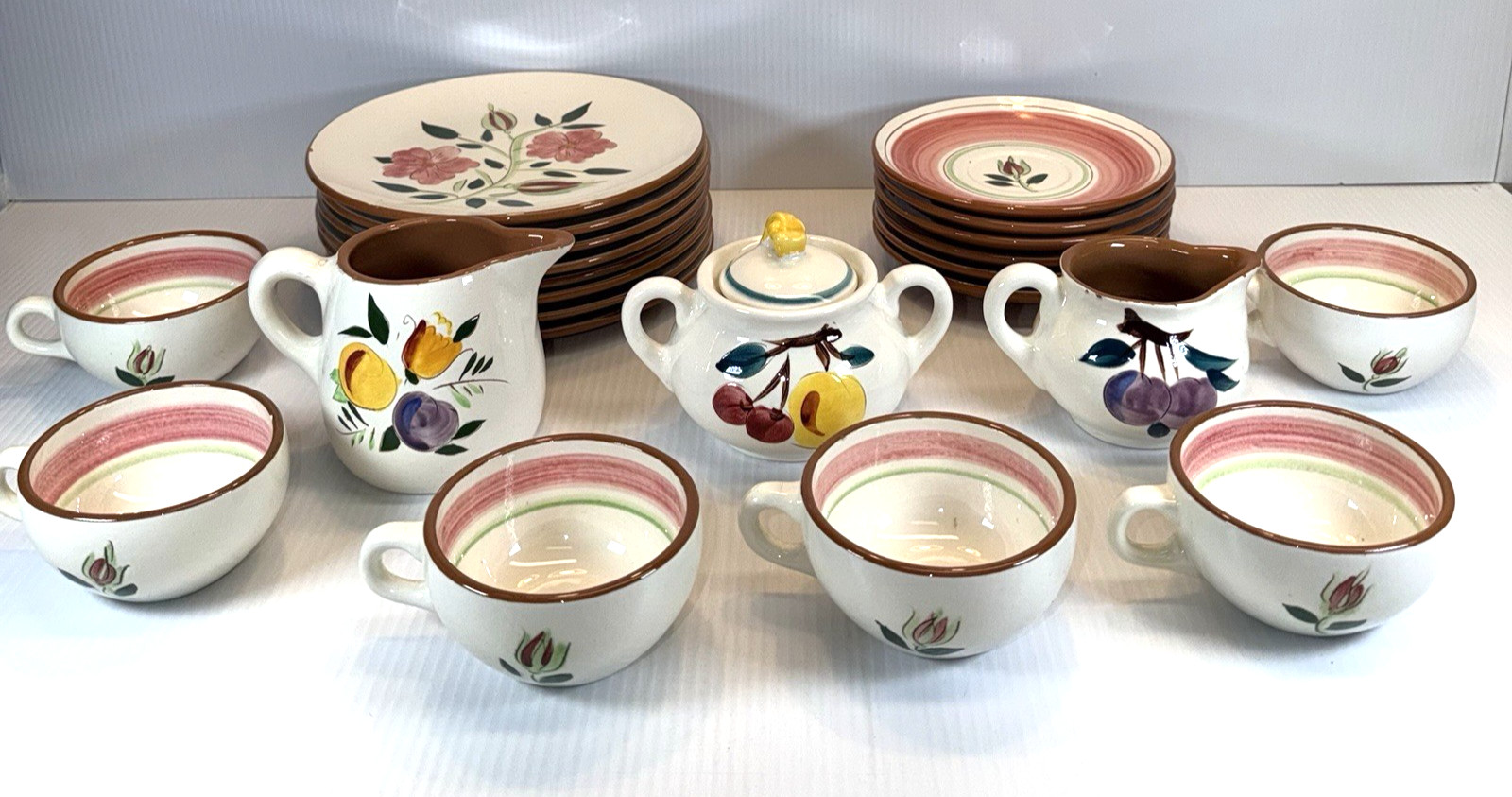 VTG Stangl Pottery Wild Rose + Fruit n' Flowers Dishes Lot of 23 Made in USA EUC VTG Stangl Pottery Wild Rose + Fruit n' Flowers Dishes Lot of 23 Made in USA EUC