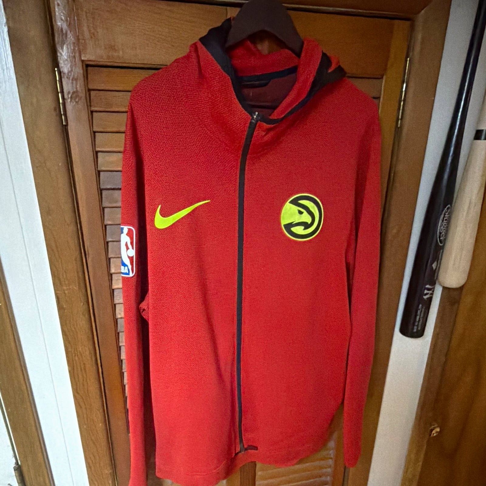 Nike Atlanta Hawks NBA Basketball Dri-FIT Full-Zip Hooded Jacket Red XXL