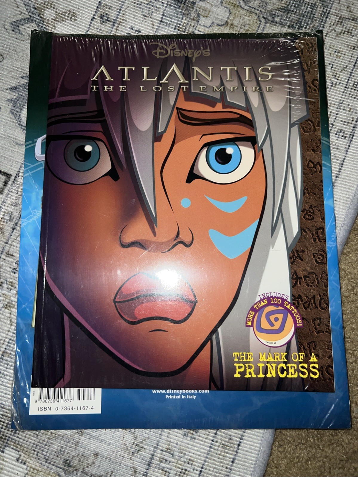 New Vintage 2001 Disney Atlantis Lost Empire Mark Of Princess Book & Tattoos New Vintage 2001 Disney Atlantis Lost Empire Mark Of Princess Book & Tattoos