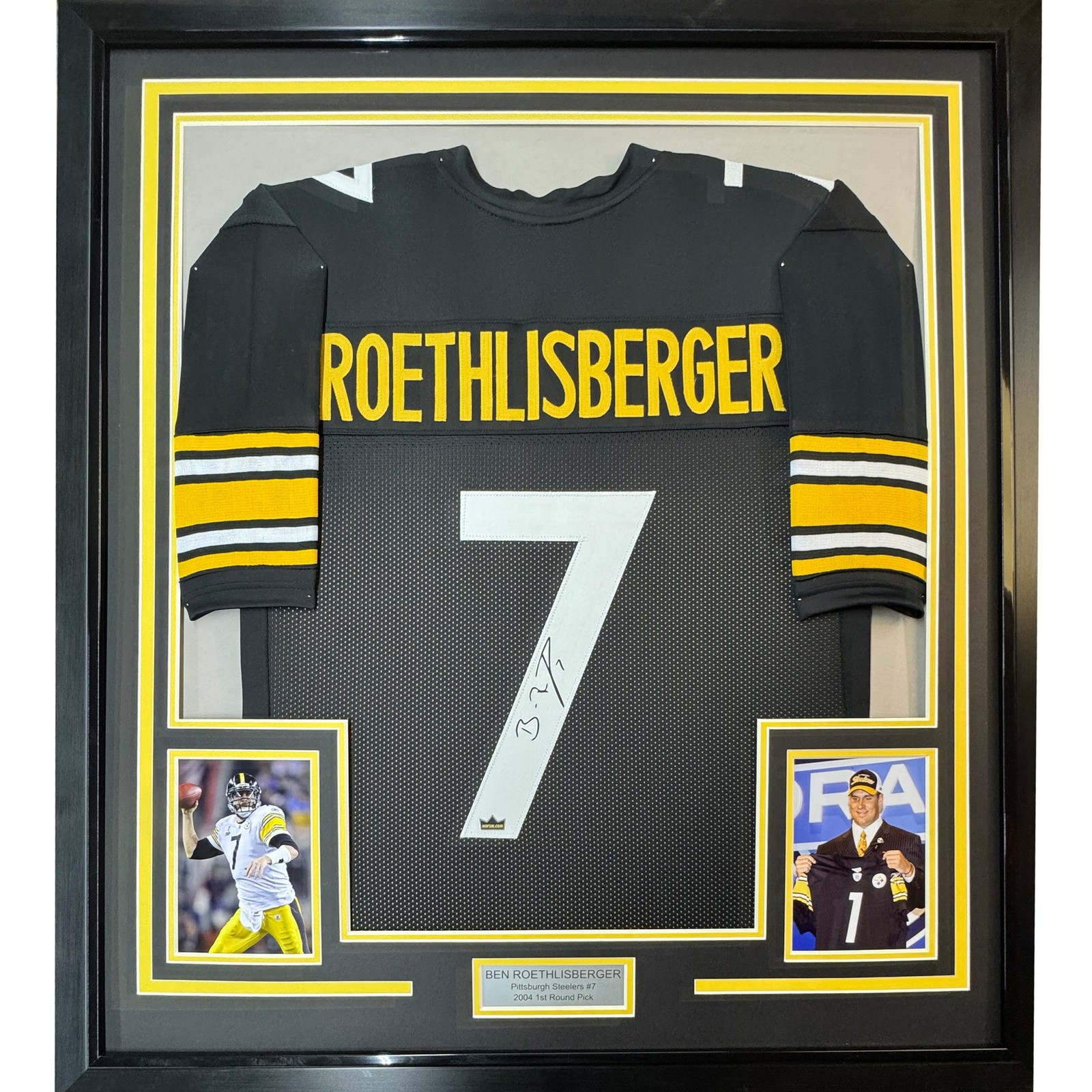 Framed Facsimile Autographed Ben Roethlisberger 35x39 Jersey Framed Facsimile Autographed Ben Roethlisberger 35x39 Jersey