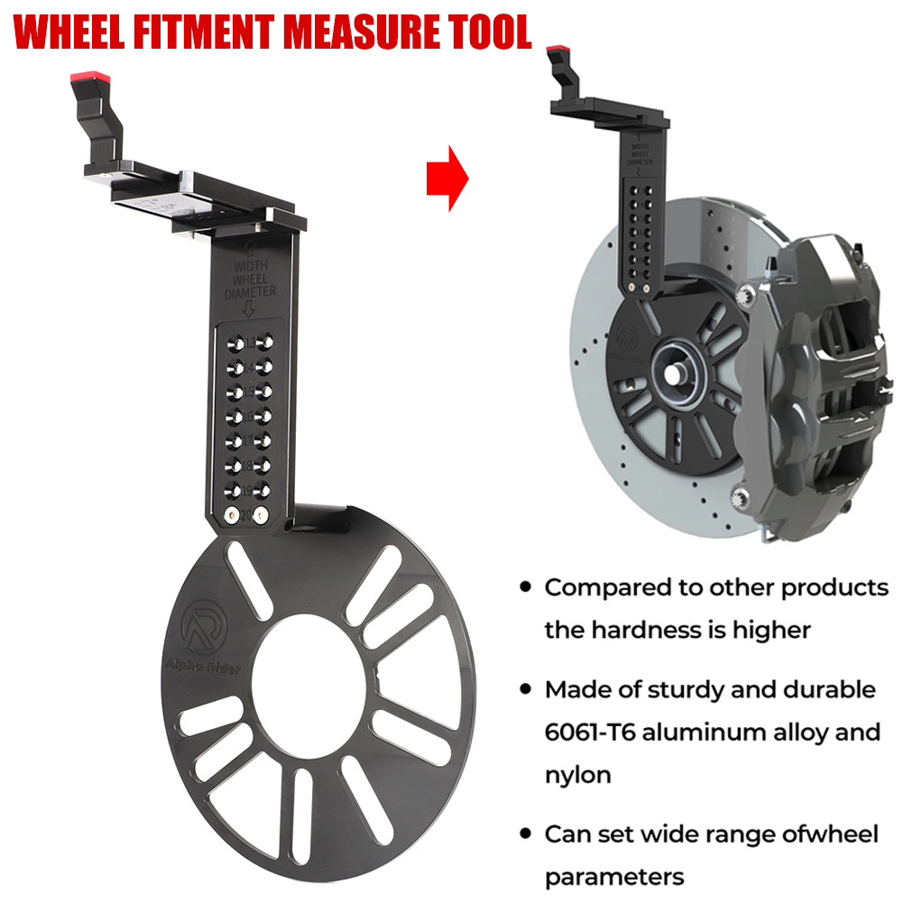 Universal Wheel Fitment Offset Tool - Aluminum Offset Measurement Gauge Hub Tool Universal Wheel Fitment Offset Tool - Aluminum Offset Measurement Gauge Hub Tool