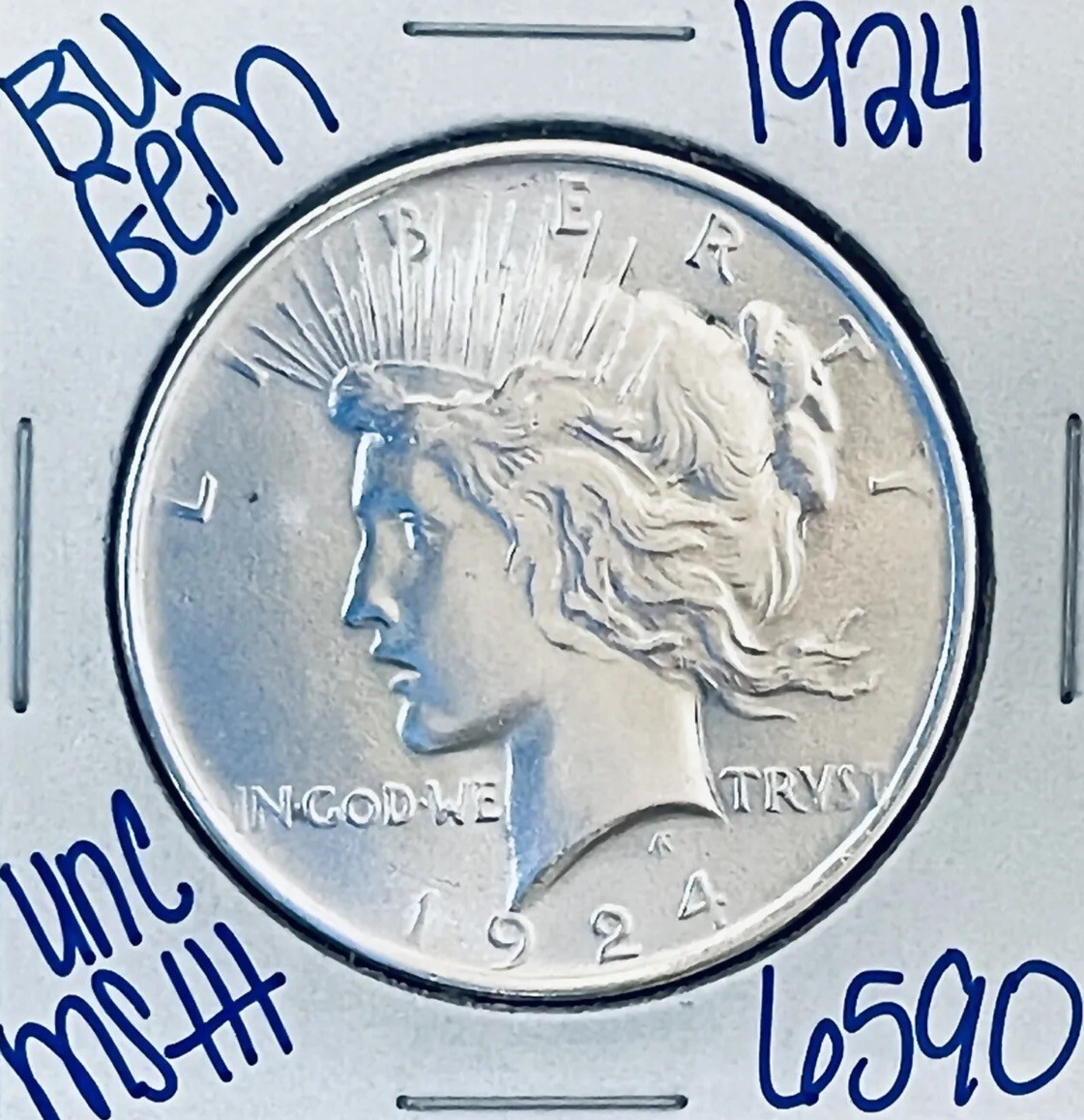 ⭐️1924 GEMBU⭐️SILVER PEACE DOLLAR COIN⭐️UNCIRC MS+++⭐️ ⭐️1924 GEMBU⭐️SILVER PEACE DOLLAR COIN⭐️UNCIRC MS+++⭐️