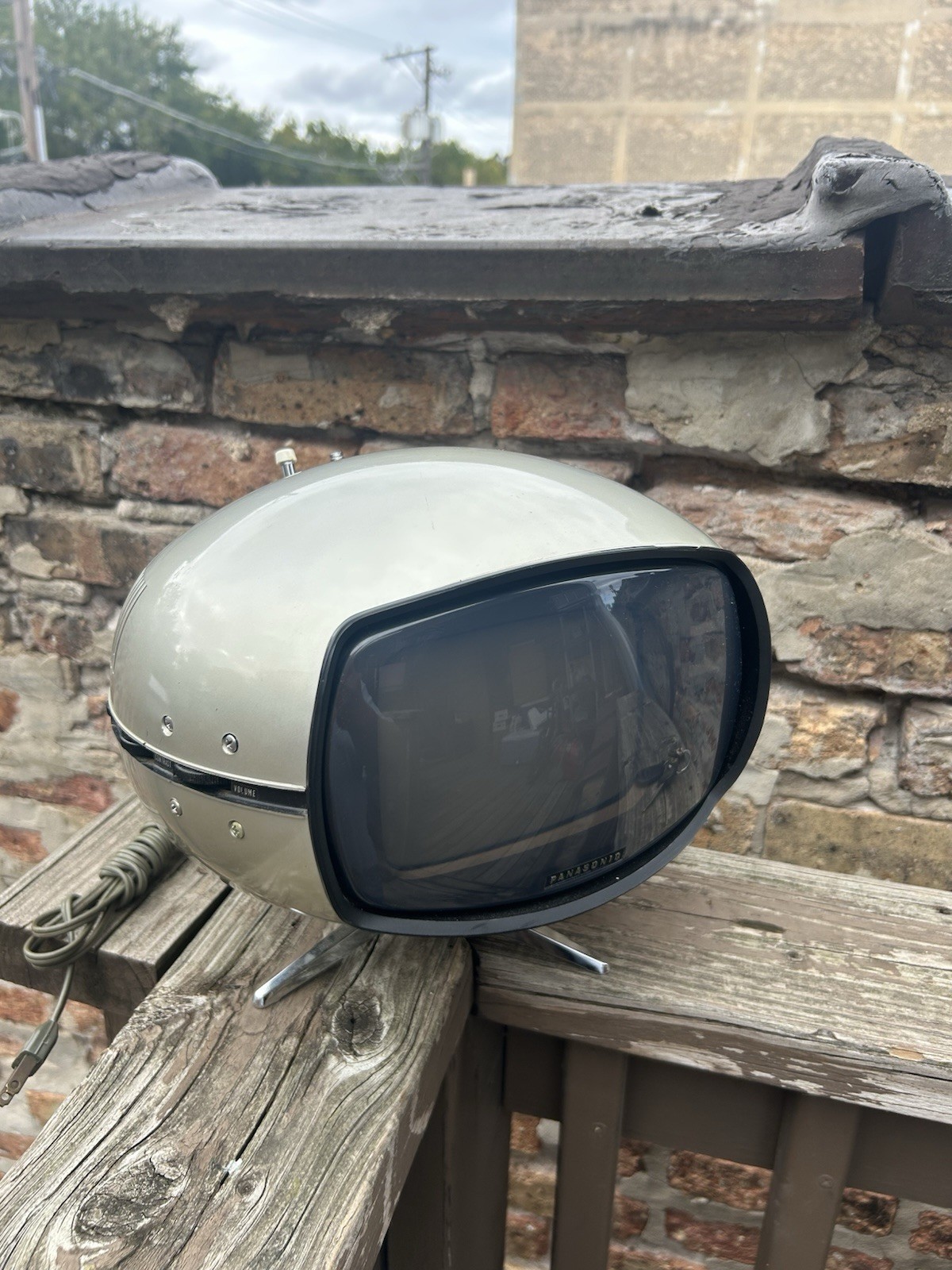 Vintage PANASONIC TR-005 Orbitel TV Space Age Mid Century Modern/ For Parts/ Rpr