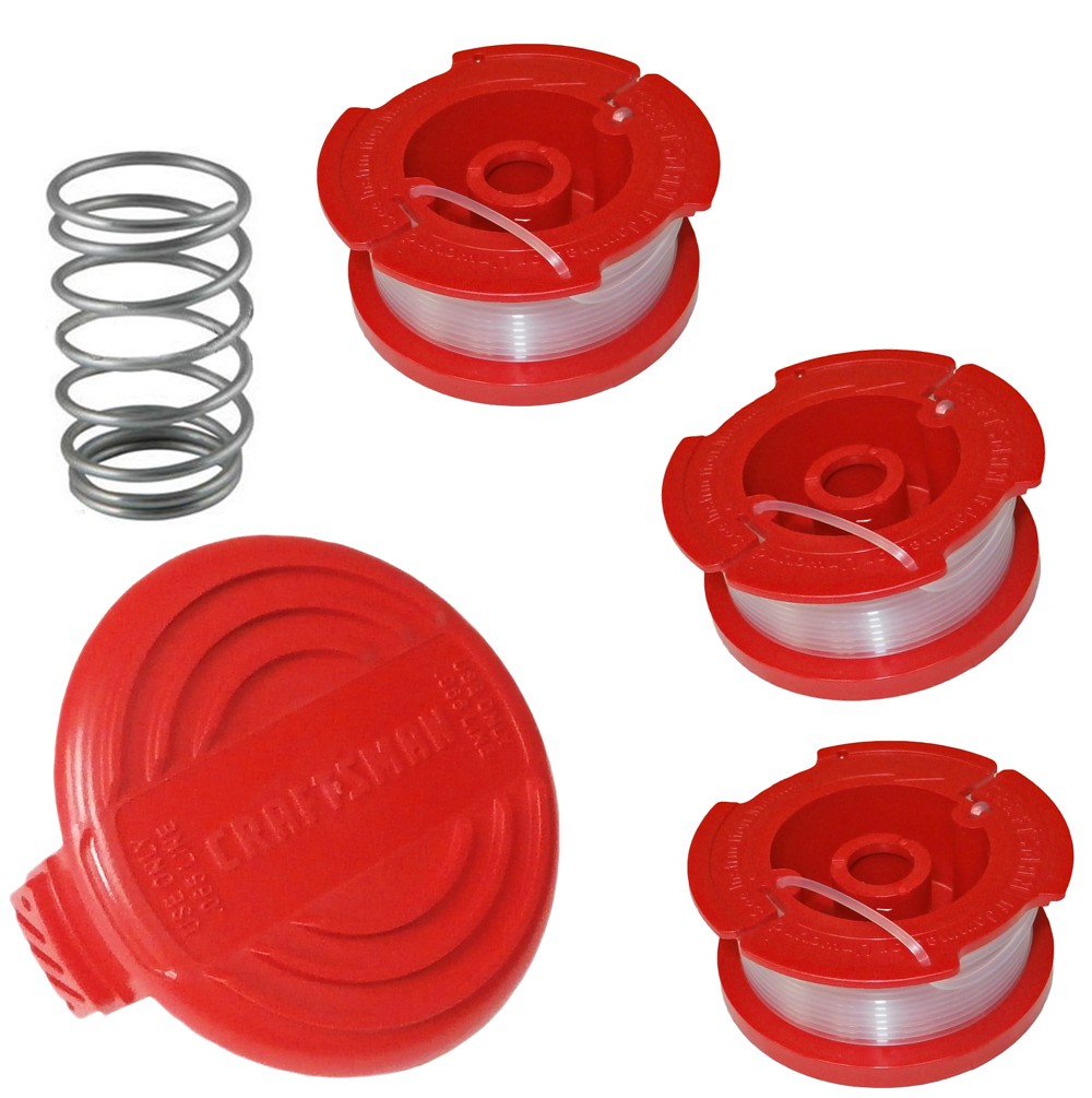 Craftsman Pack of Genuine OEM Replacement Cap, Spring and 3 Spools, COMBO00256 Craftsman Pack of Genuine OEM Replacement Cap, Spring and 3 Spools, COMBO00256