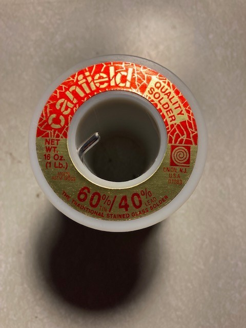 1 lb Spool of Canfield 60 40 Solder for Stained Glass, etc.