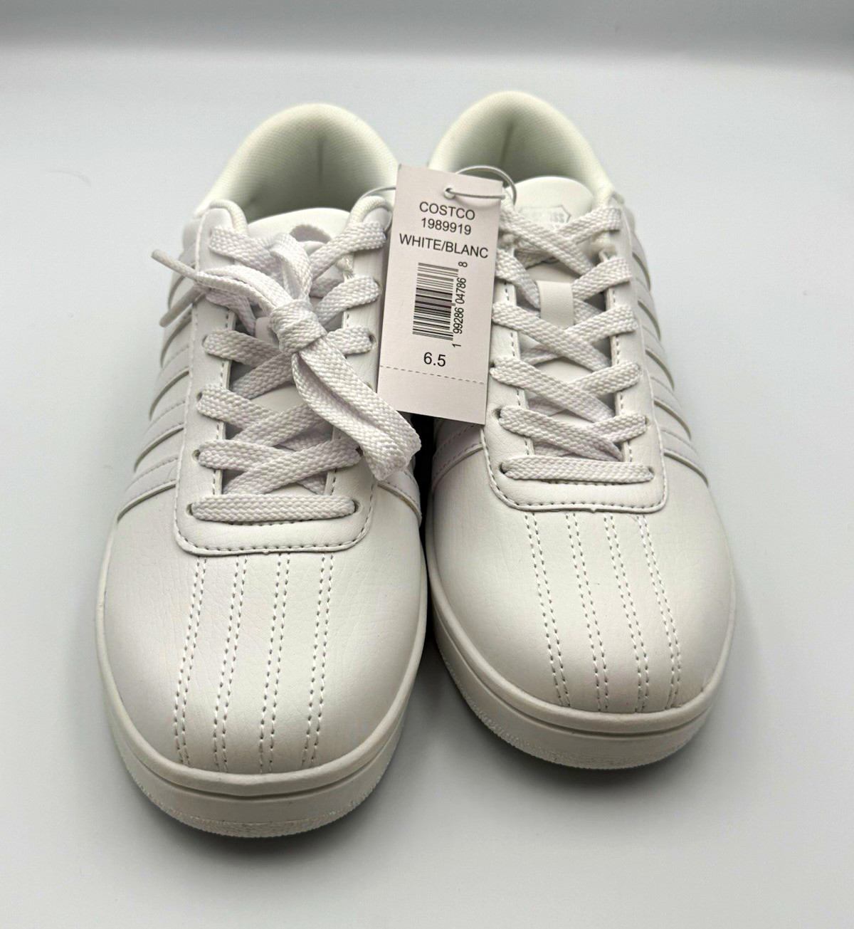 K-SWISS Men’s White Low Top Lace Up Athletic Tennis Sneakers Rubber Sole K-SWISS Men’s White Low Top Lace Up Athletic Tennis Sneakers Rubber Sole