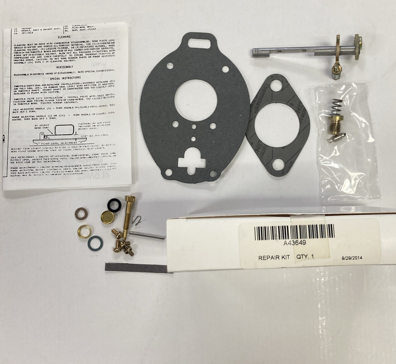 Authentic Zenith A43649 Carb Kit for CASE COMFORT KING DRAFT-O-MATIC TRACTORS Authentic Zenith A43649 Carb Kit for CASE COMFORT KING DRAFT-O-MATIC TRACTORS