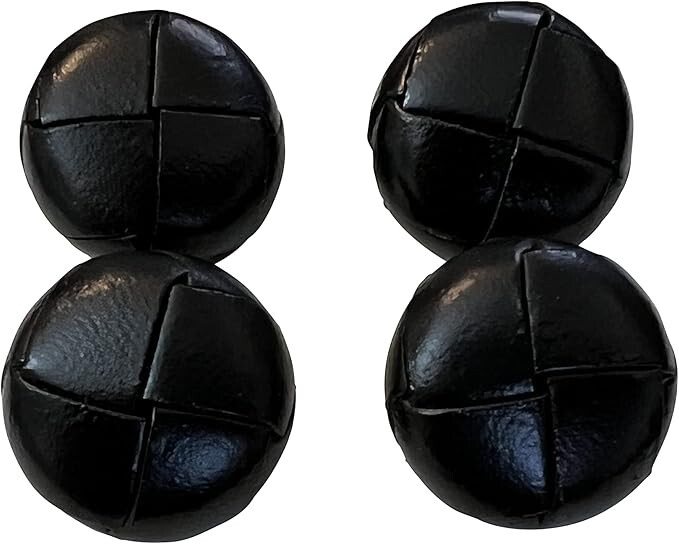 ATbutton Jumbo Premium Leather Buttons- Black Set of 4 ATbutton Jumbo Premium Leather Buttons- Black Set of 4