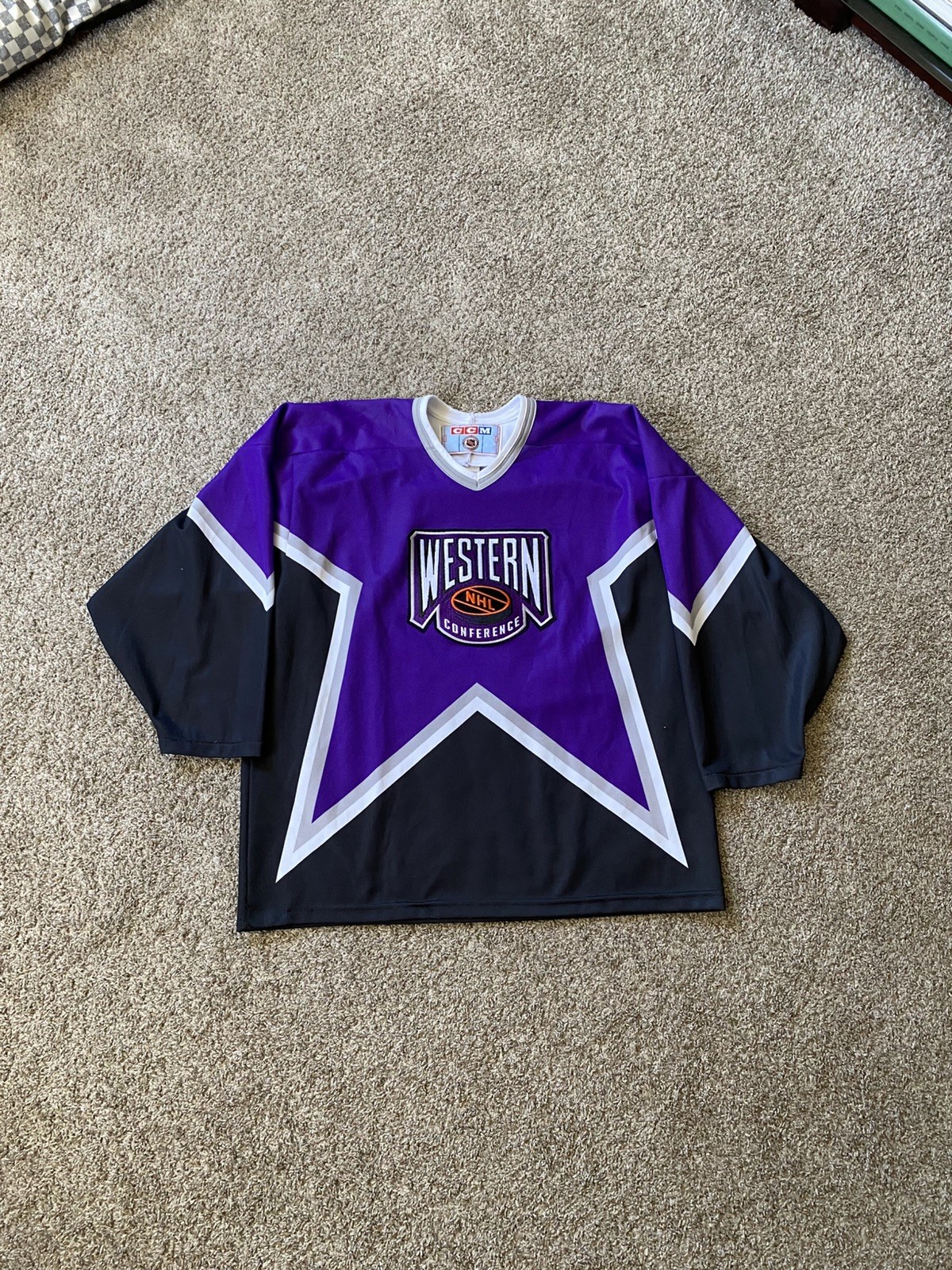 Vintage 1994 NHL All Star CCM Western Conference Jersey Purple Adult Size L