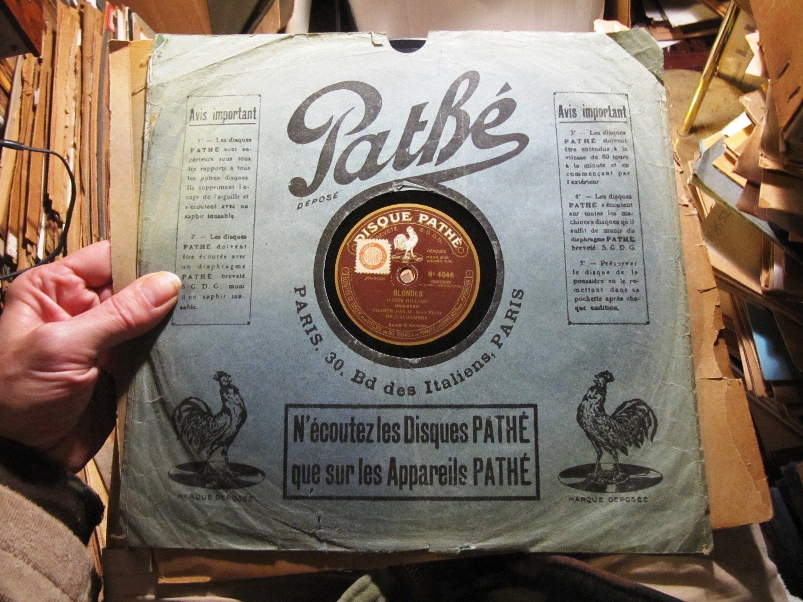 1921 French MUSIC HALL Jean Flor Alhambra BLONDES Millions d\'Arlequin PATHE 4046