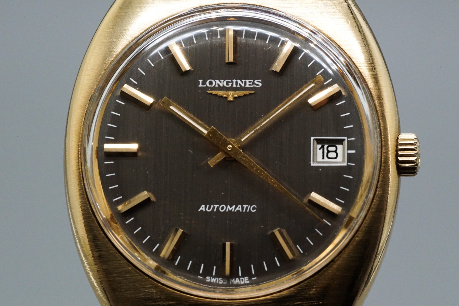1975 Vintage *Exc+5* LONGINES Cal.L633.1 35mm Gray Dial Automatic Men\'s Watch