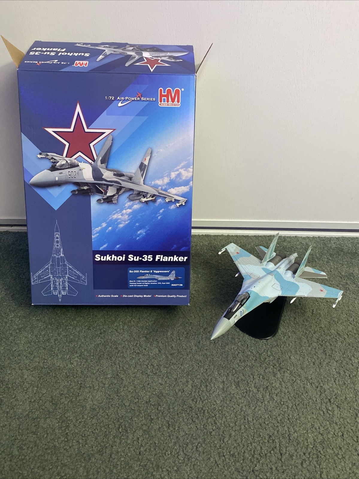Hobby master 1/72 SU-35s Flanker “aggressors” Blue 01