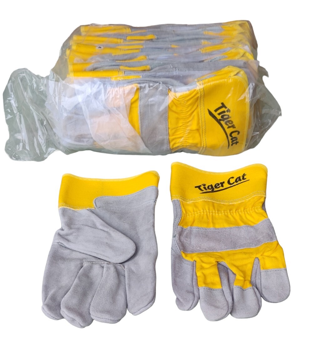 12 Brand NEW Tiger Cat /Leather Work/Construction Gloves Heavy-Duty Size L Large 12 Brand NEW Tiger Cat /Leather Work/Construction Gloves Heavy-Duty Size L Large