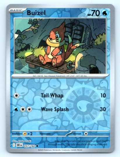Buizel 057/182 ~ Reverse Holo English Near Mint