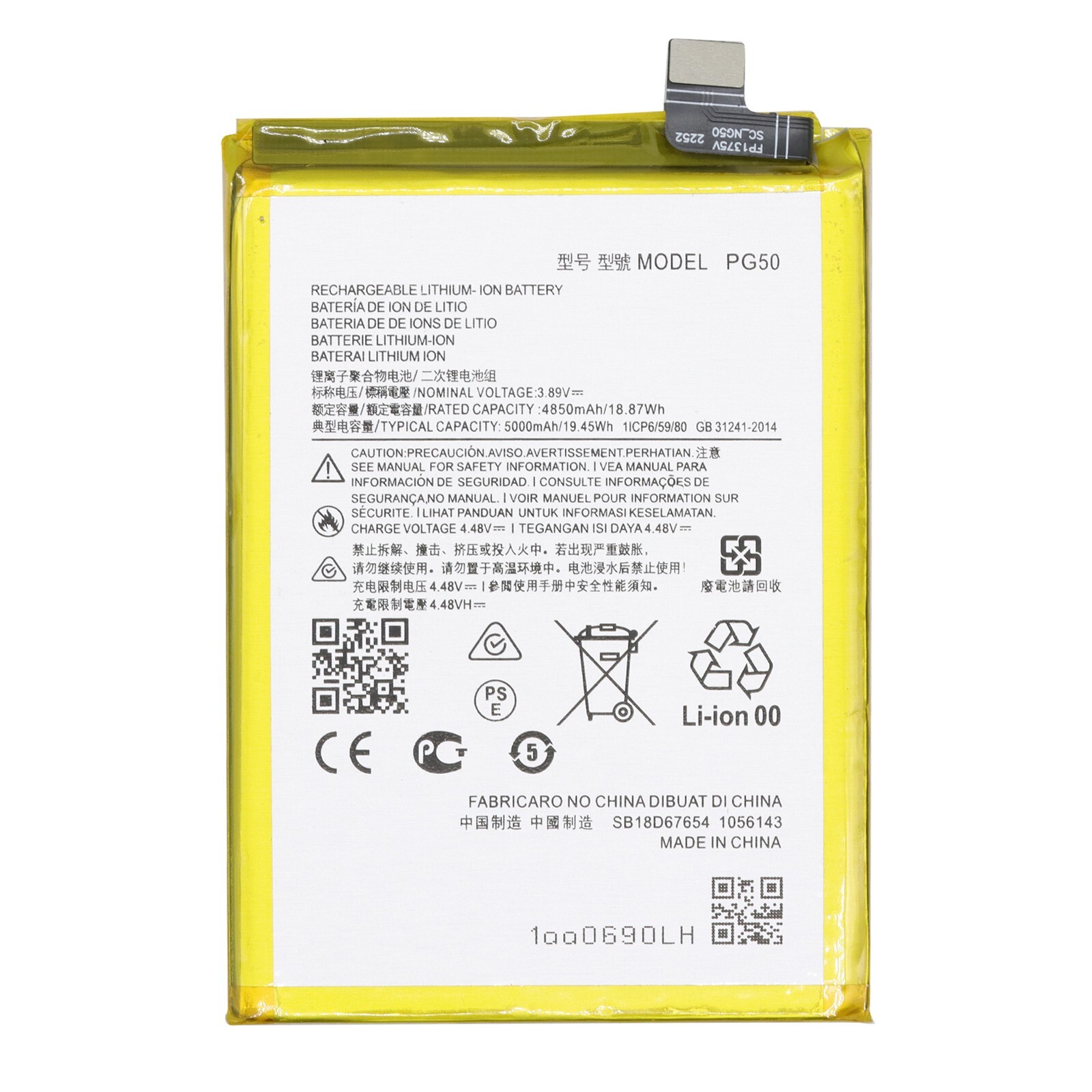 For Motorola Moto G Stylus 5G 2023 XT2315-4 PG50 Battery Replacement 5000mAh