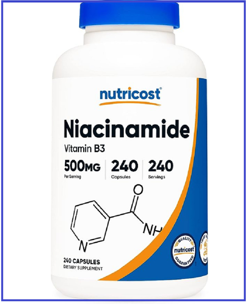 Nutricost Niacinamide (Vitamin B3) 500mg, 240 Capsules - Flush Free, Gluten Free