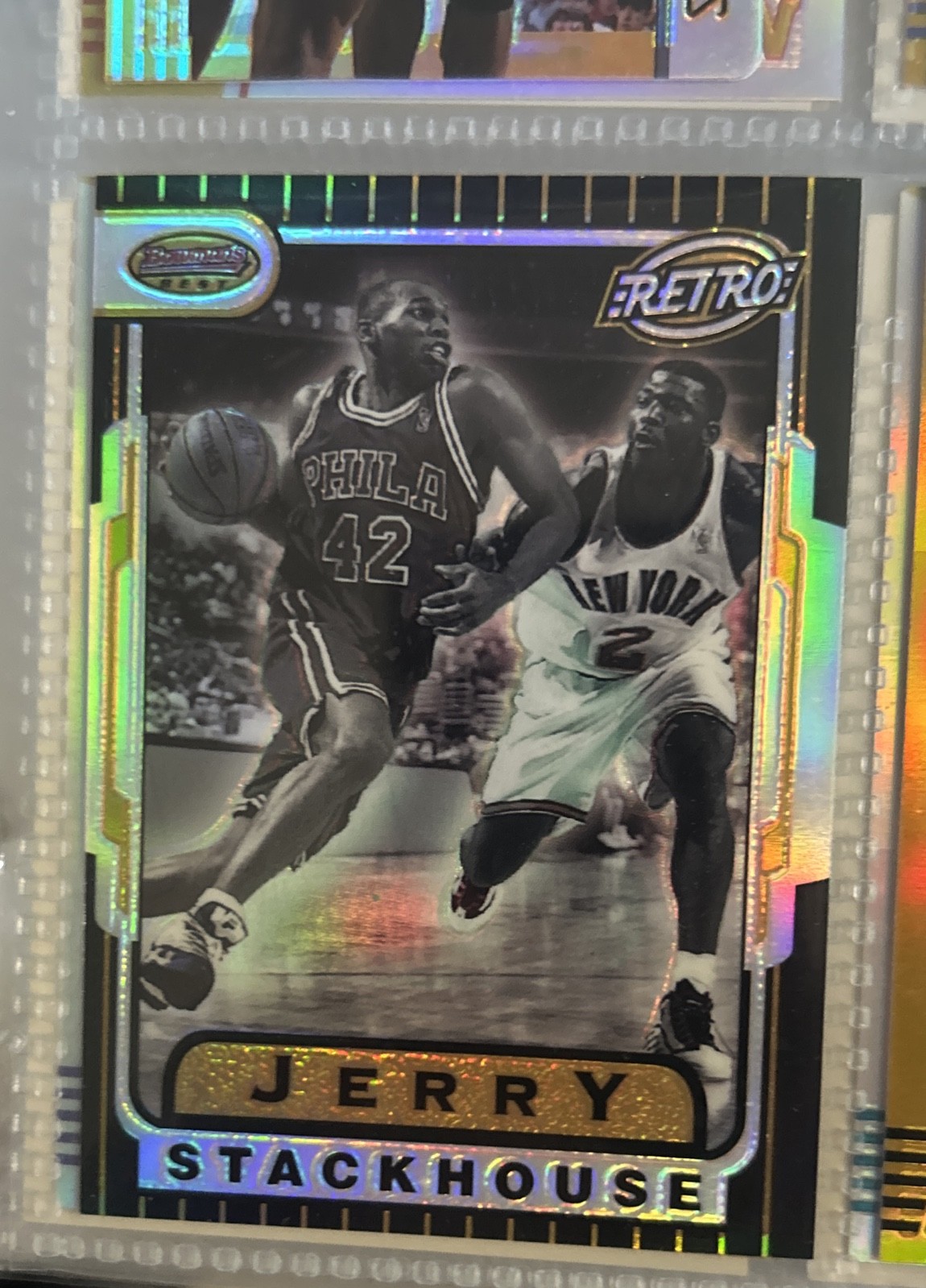 1996-97 Bowman's Best - Retro Jerry Stackhouse #TB12 Refractor 1996-97 Bowman's Best - Retro Jerry Stackhouse #TB12 Refractor