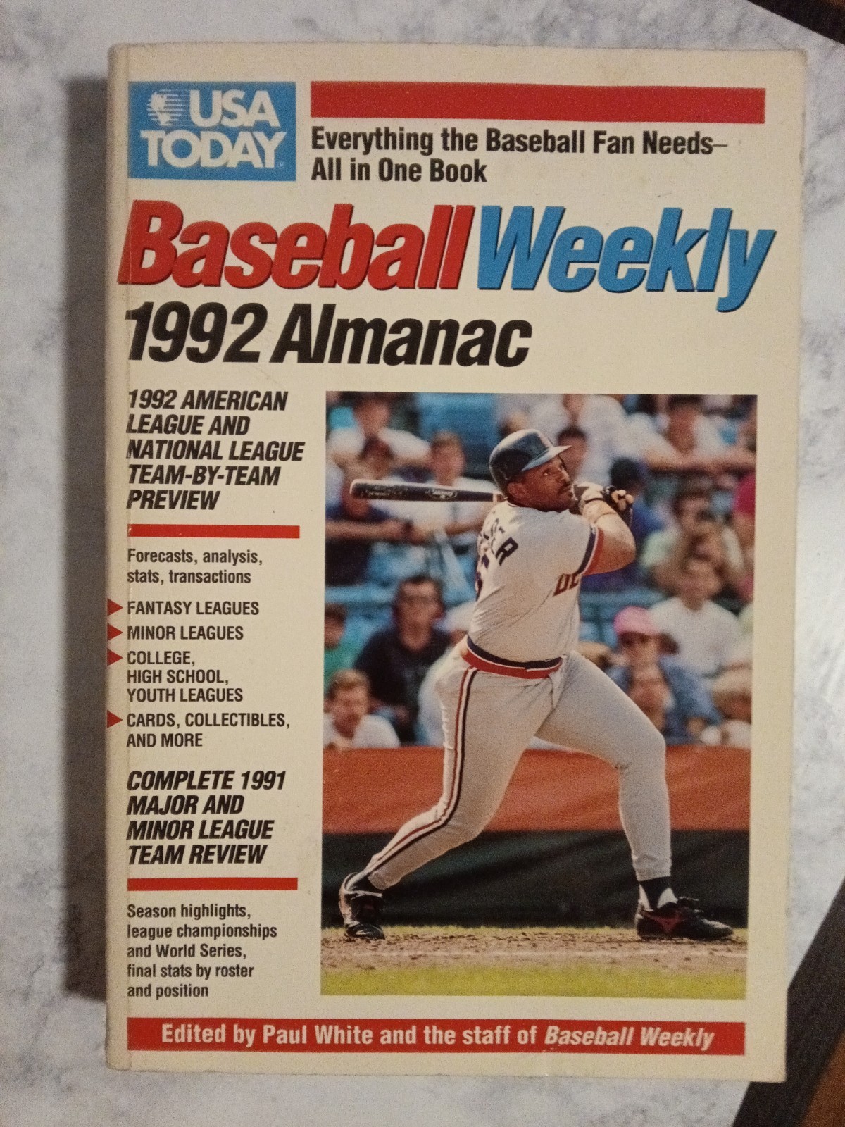 U. S. A. Today Baseball Weekly, 1992 Almanac by Paul White (1992, Trade... U. S. A. Today Baseball Weekly, 1992 Almanac by Paul White (1992, Trade...