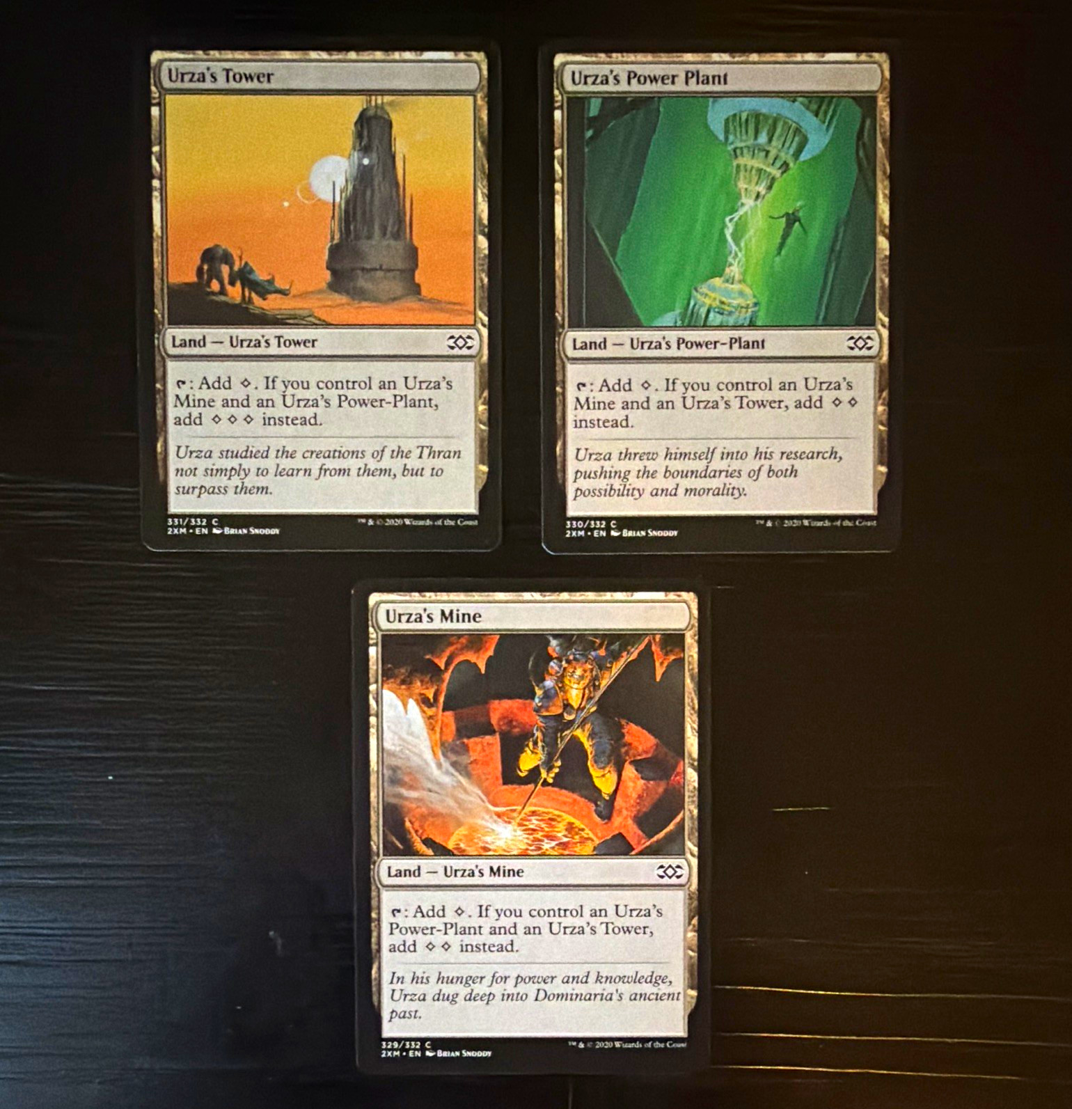 Wizards of the Coast MTG Urza\'s Tower/Plant/Mine 329-331/332 x3 EN Regular