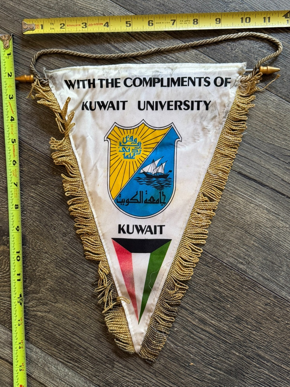 KUWAIT License Plate Vintage 1970\'s 1980\'s Metal Original Middle East Arabic