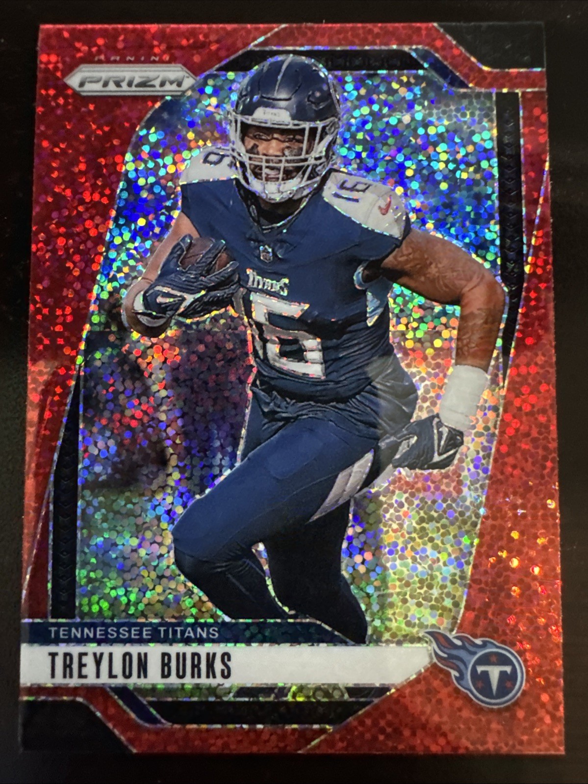 2024 Panini Prizm Treylon Burks Red Sparkle #281 Titans