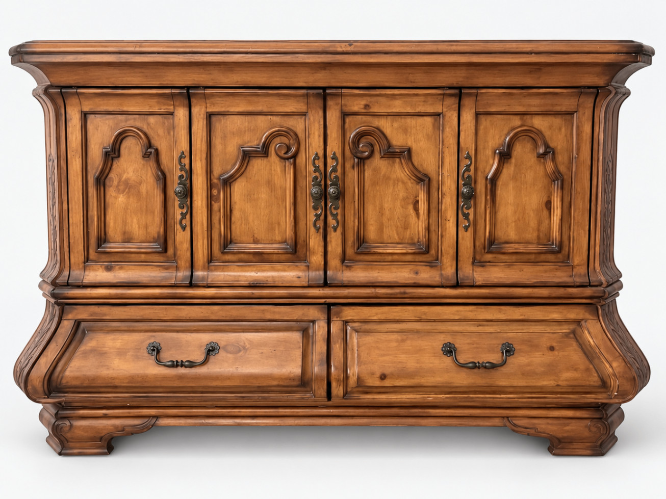 Michael Amini Traditional Wood Dresser Chest of Drawers Sideboard Cabinet