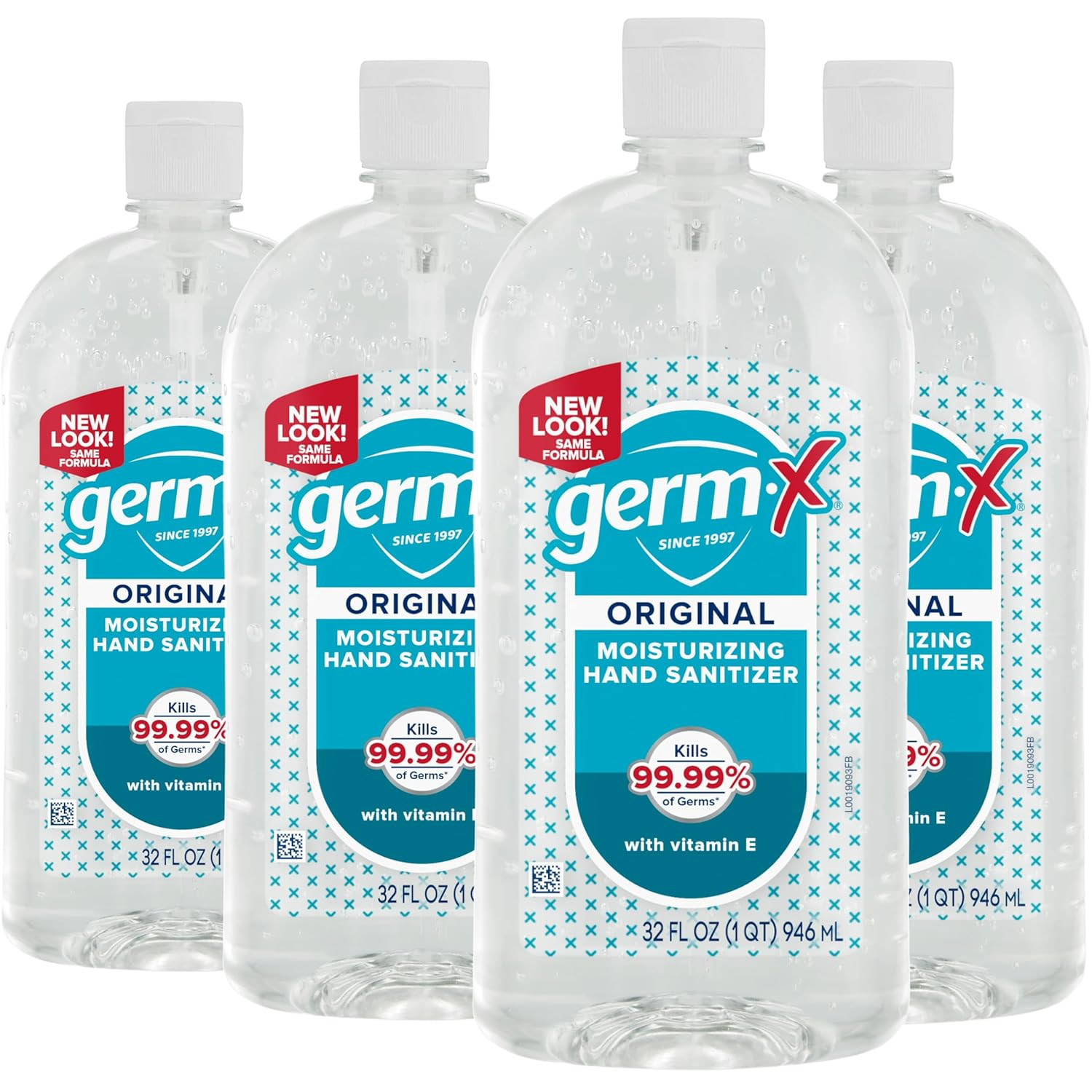 Original Hand Sanitizer, 32 Fl Oz (Pack of 4), Less Drying Moisturizing Gel with Original Hand Sanitizer, 32 Fl Oz (Pack of 4), Less Drying Moisturizing Gel with