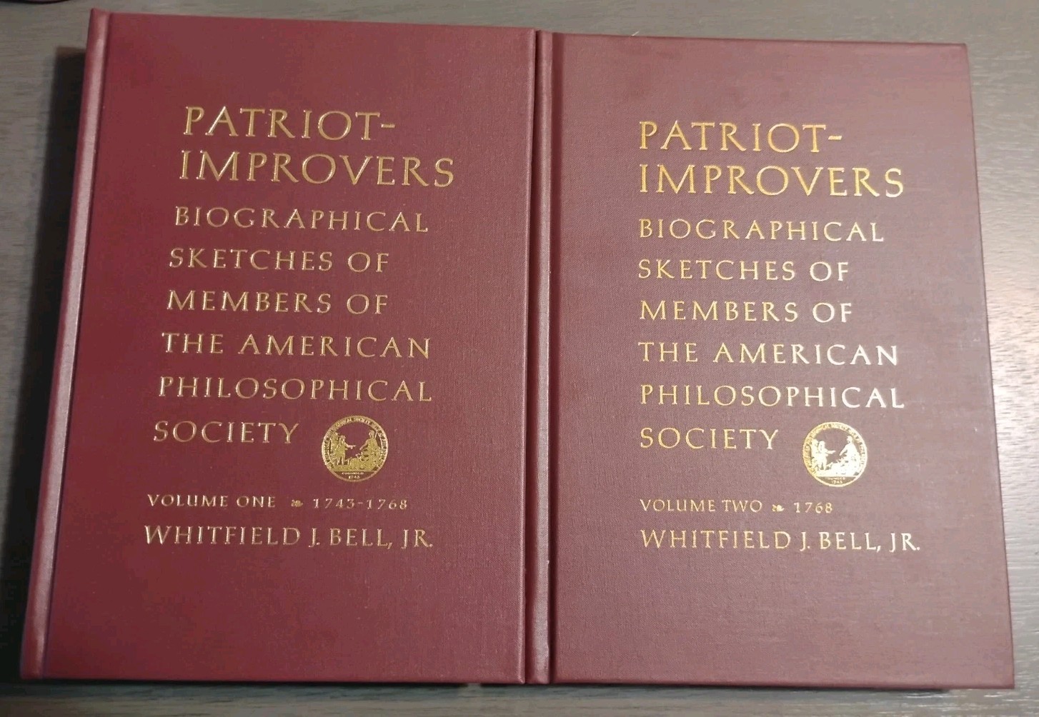 Patriot-Improvers American Philosophical Society 2 Vol Set, Pristine 