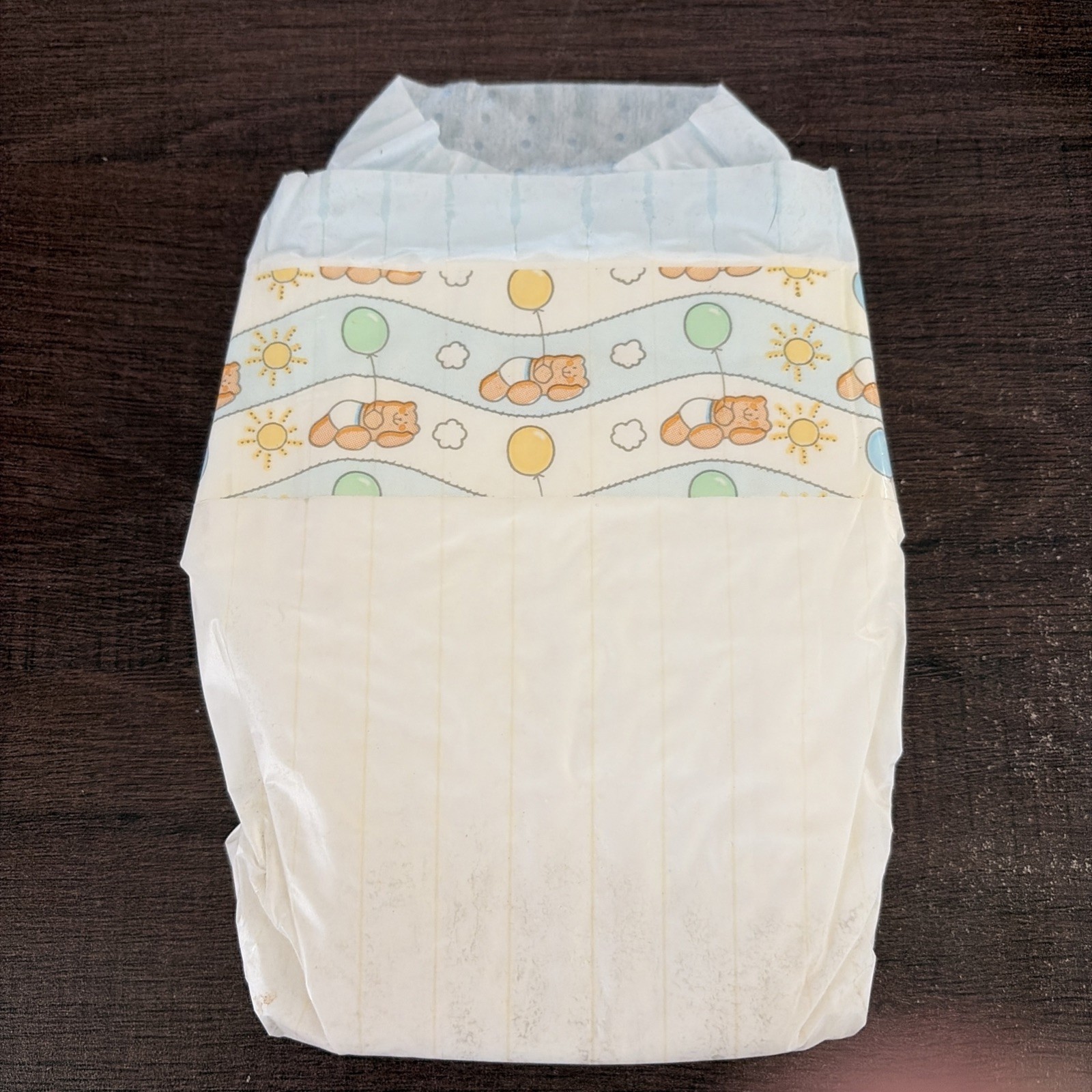 1 Vintage Pampers Diaper 80’s 1987 Baby Teddy Bears And Balloons Newborn Plastic 1 Vintage Pampers Diaper 80’s 1987 Baby Teddy Bears And Balloons Newborn Plastic