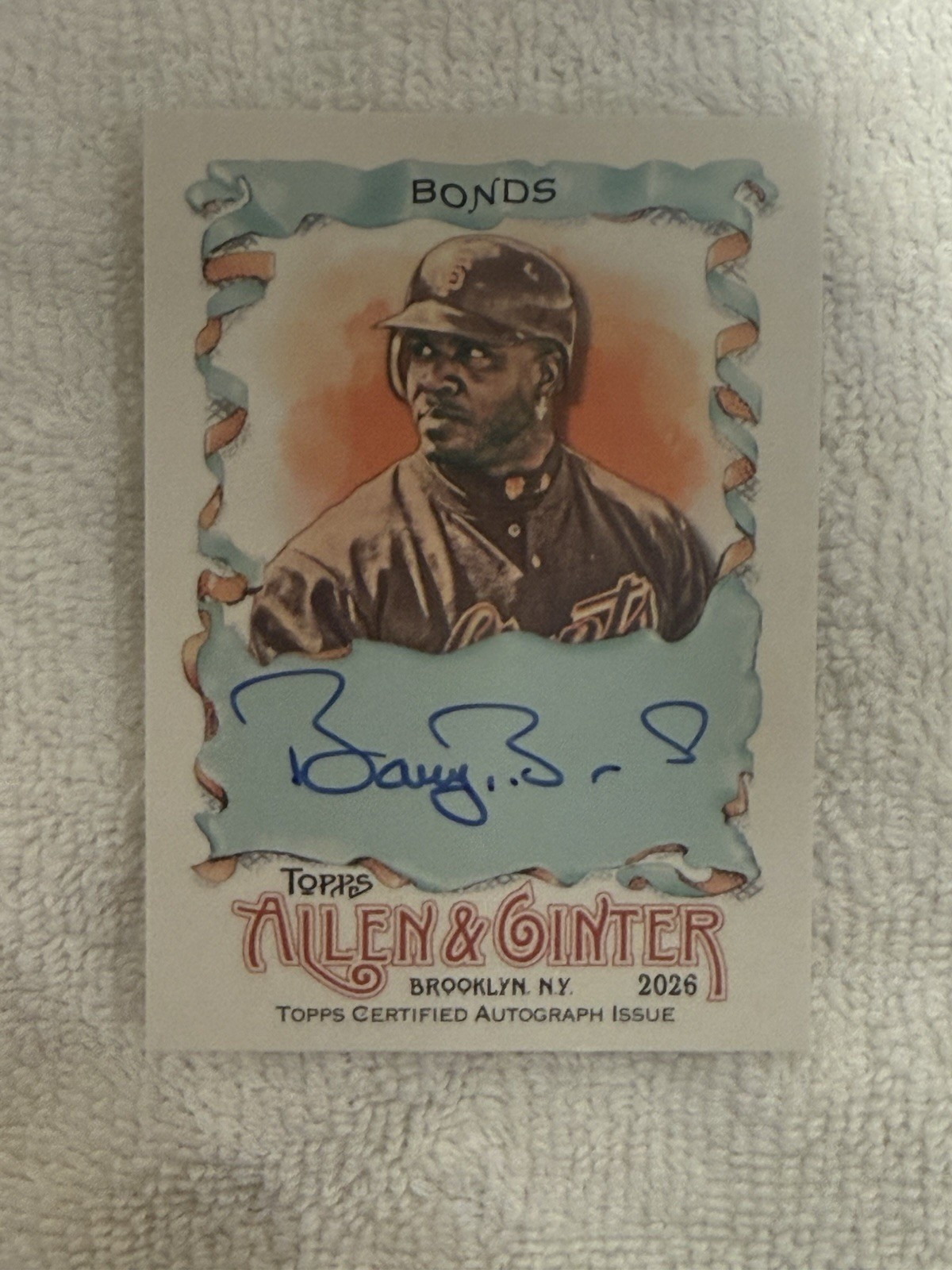 2026 Topps Allen & Ginter Barry Bonds Auto Bearing The Signature A-BB