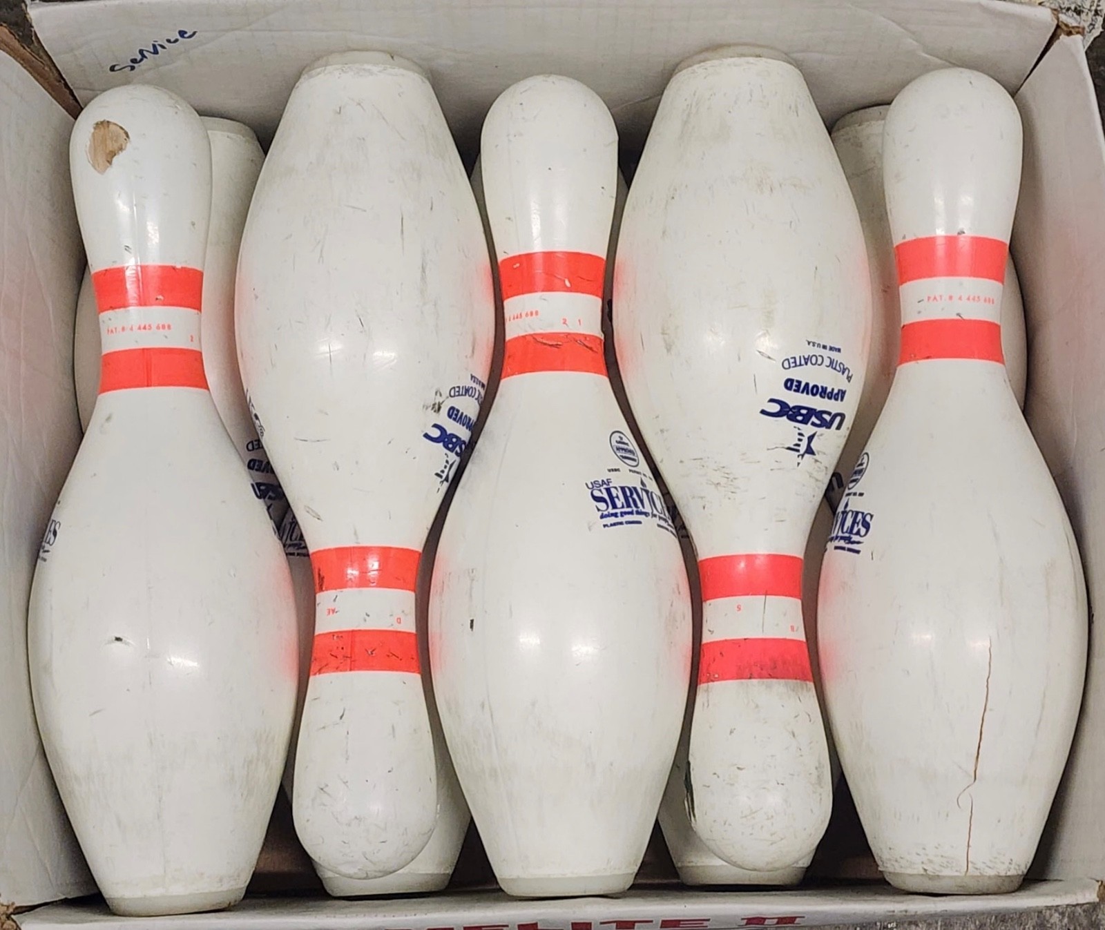 USED Bowling Pins QTY 10 Amflite II QubicaAMF in Box USED Bowling Pins QTY 10 Amflite II QubicaAMF in Box