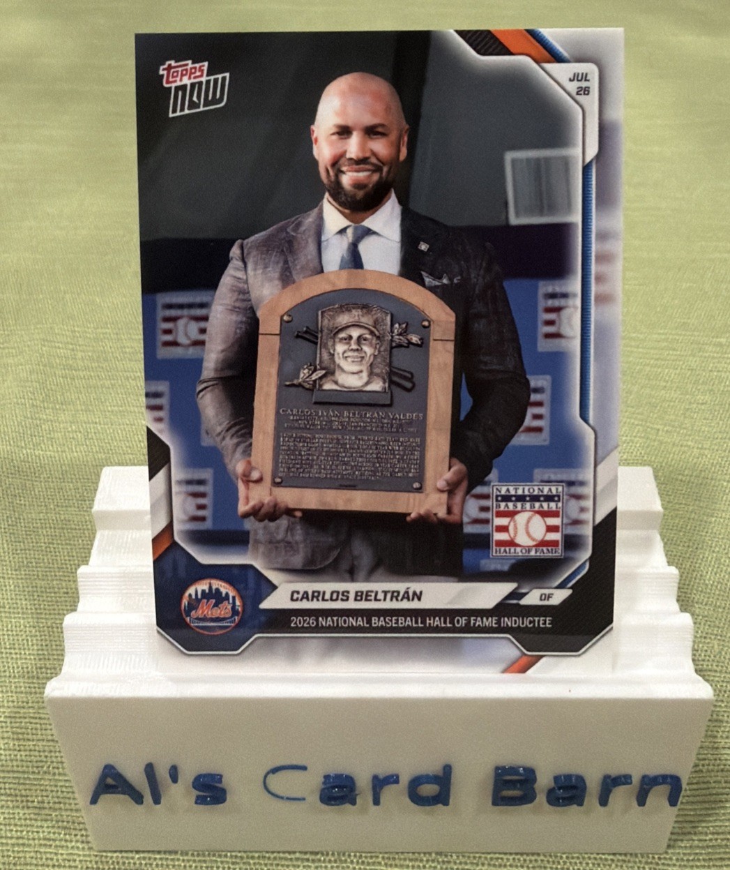 Carlos Beltran 2026 MLB Topps Now #487 Baseball HOF Inductee New York Mets