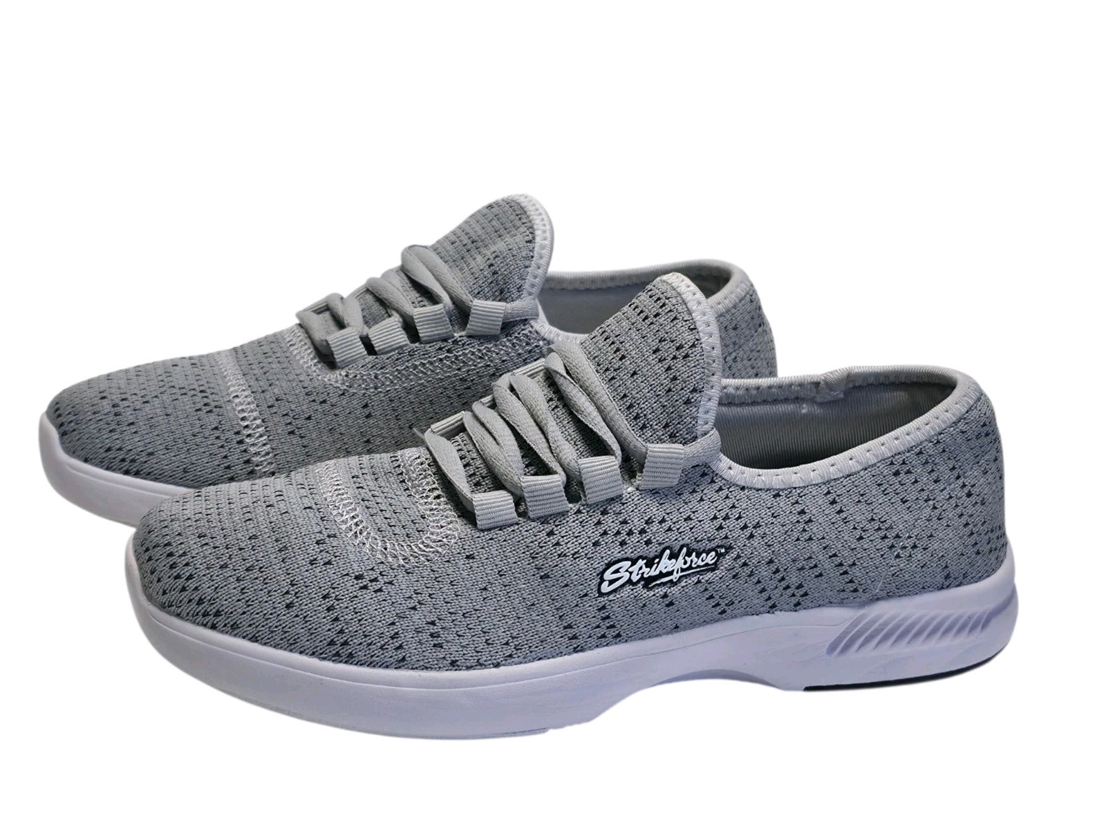 New KR Strikeforce Women’s 7 Gray Knit Lace Up Bowling Shoes New KR Strikeforce Women’s 7 Gray Knit Lace Up Bowling Shoes