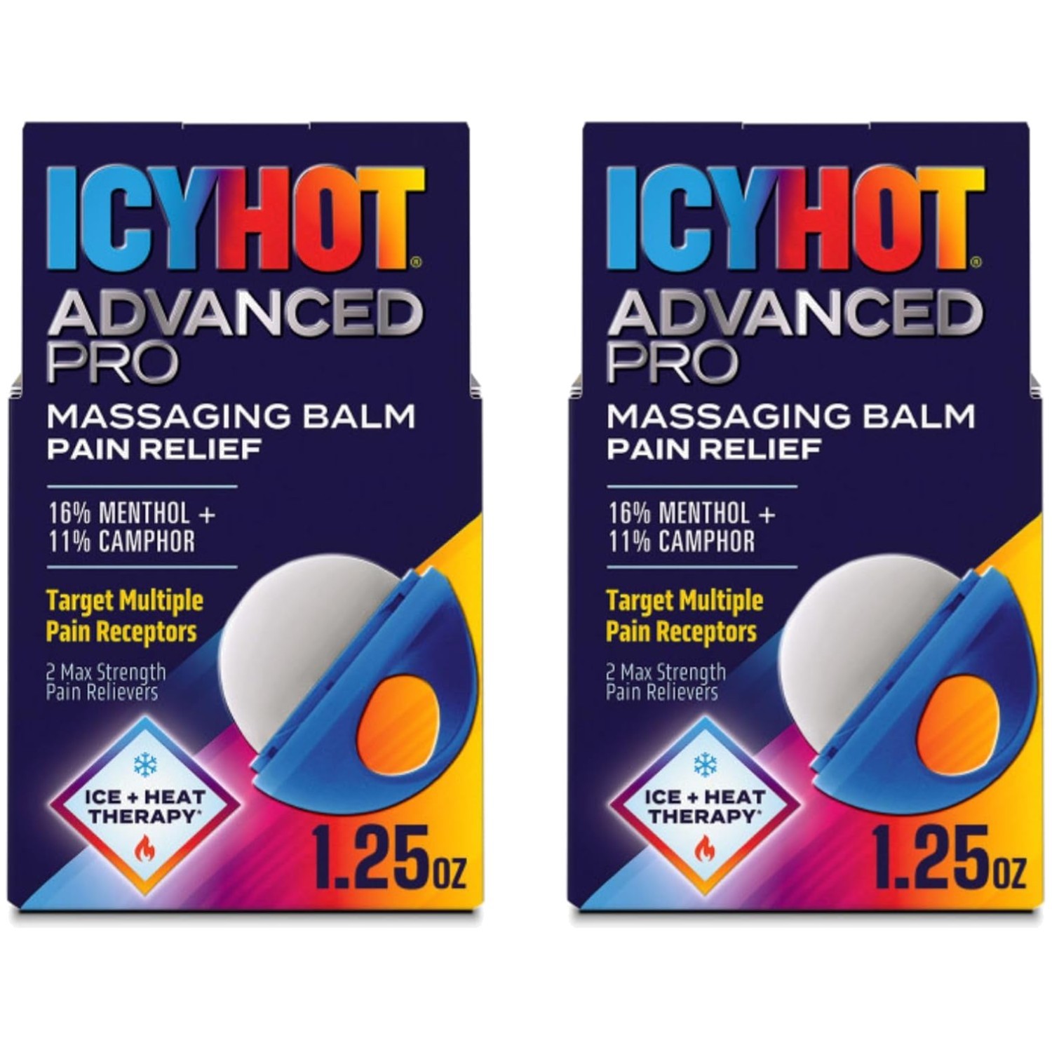 Advanced PRO Pain Relief Balm - Fast-Acting Menthol 16% & Camphor 11%, 2 Pack Advanced PRO Pain Relief Balm - Fast-Acting Menthol 16% & Camphor 11%, 2 Pack